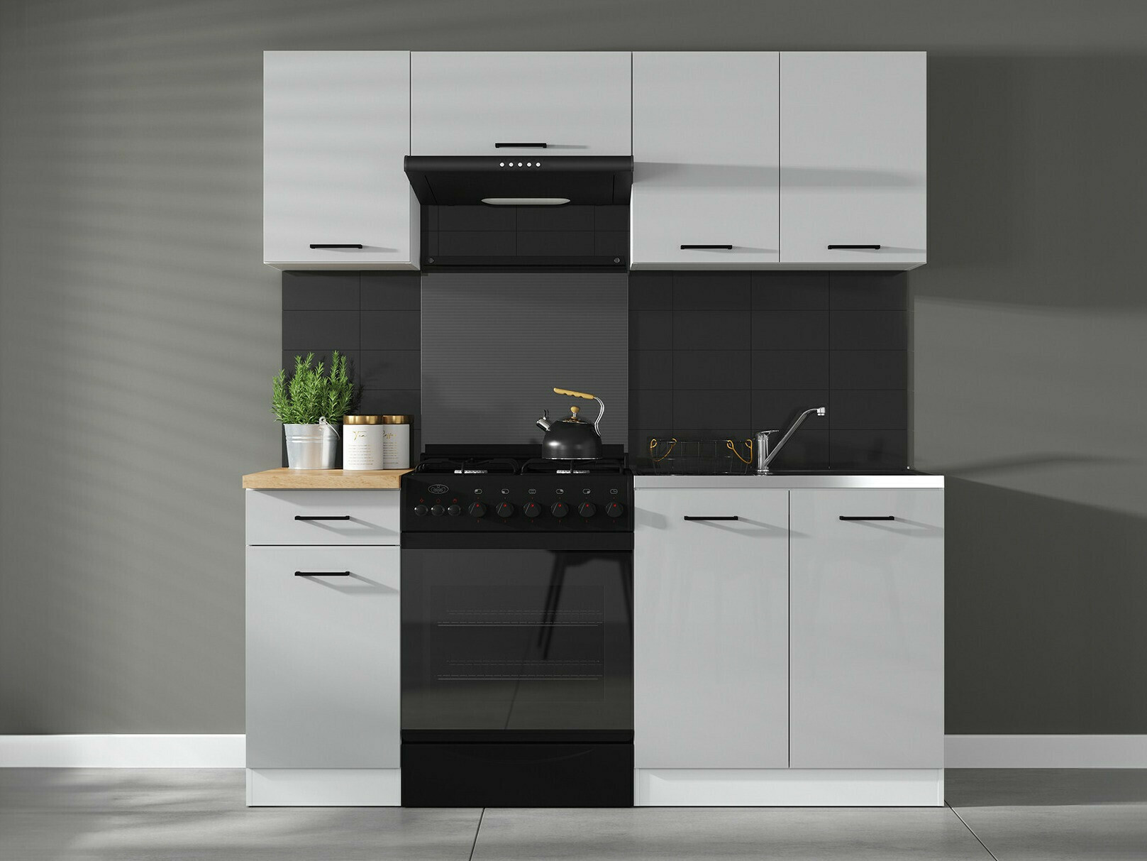 Armario de pared modular Line Grey 109