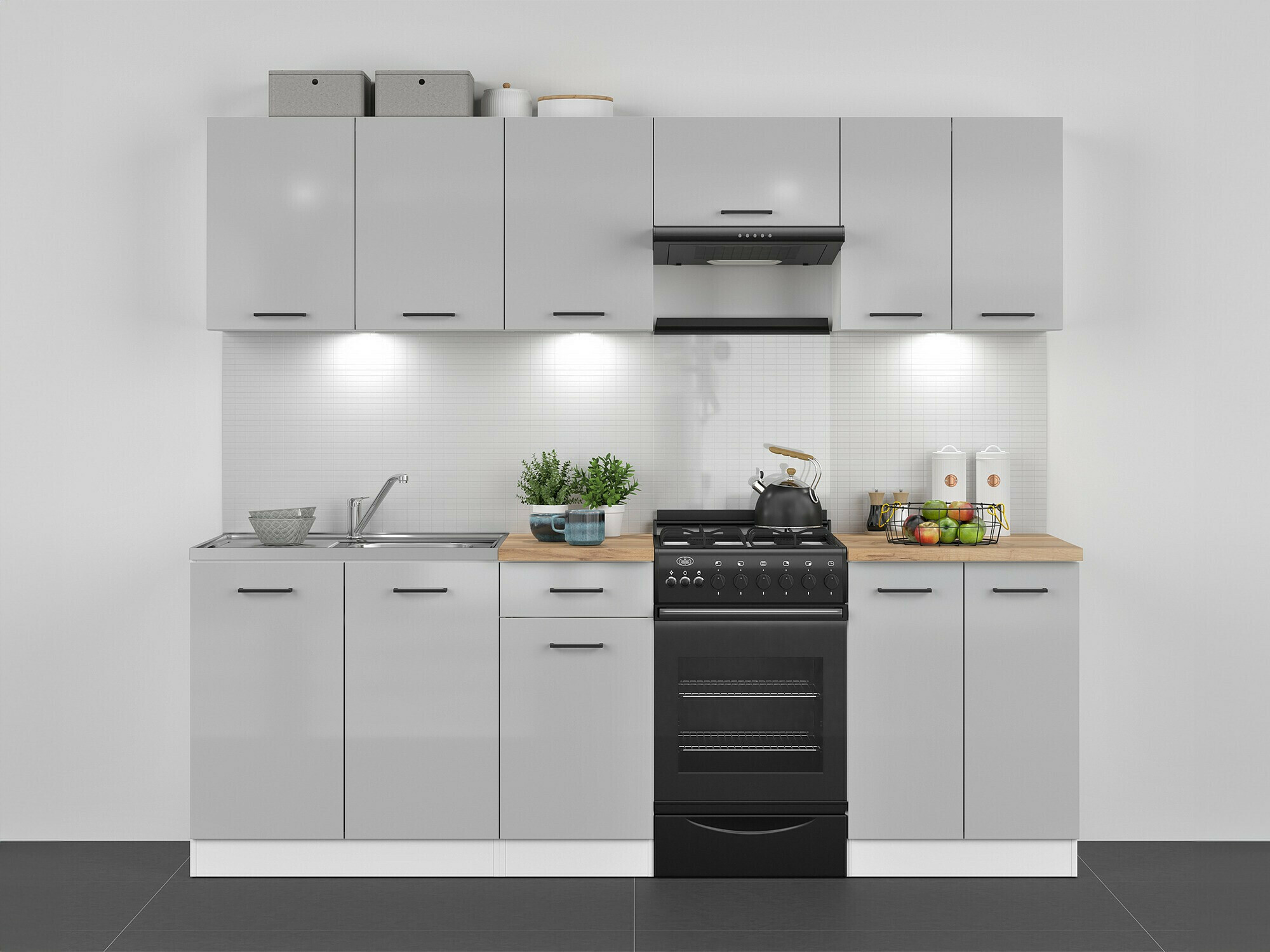 Armario de pared modular Line Grey 110