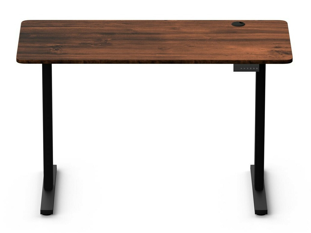 Escritorio de altura regulable Lodi 103 (Madera oscura + Negro)