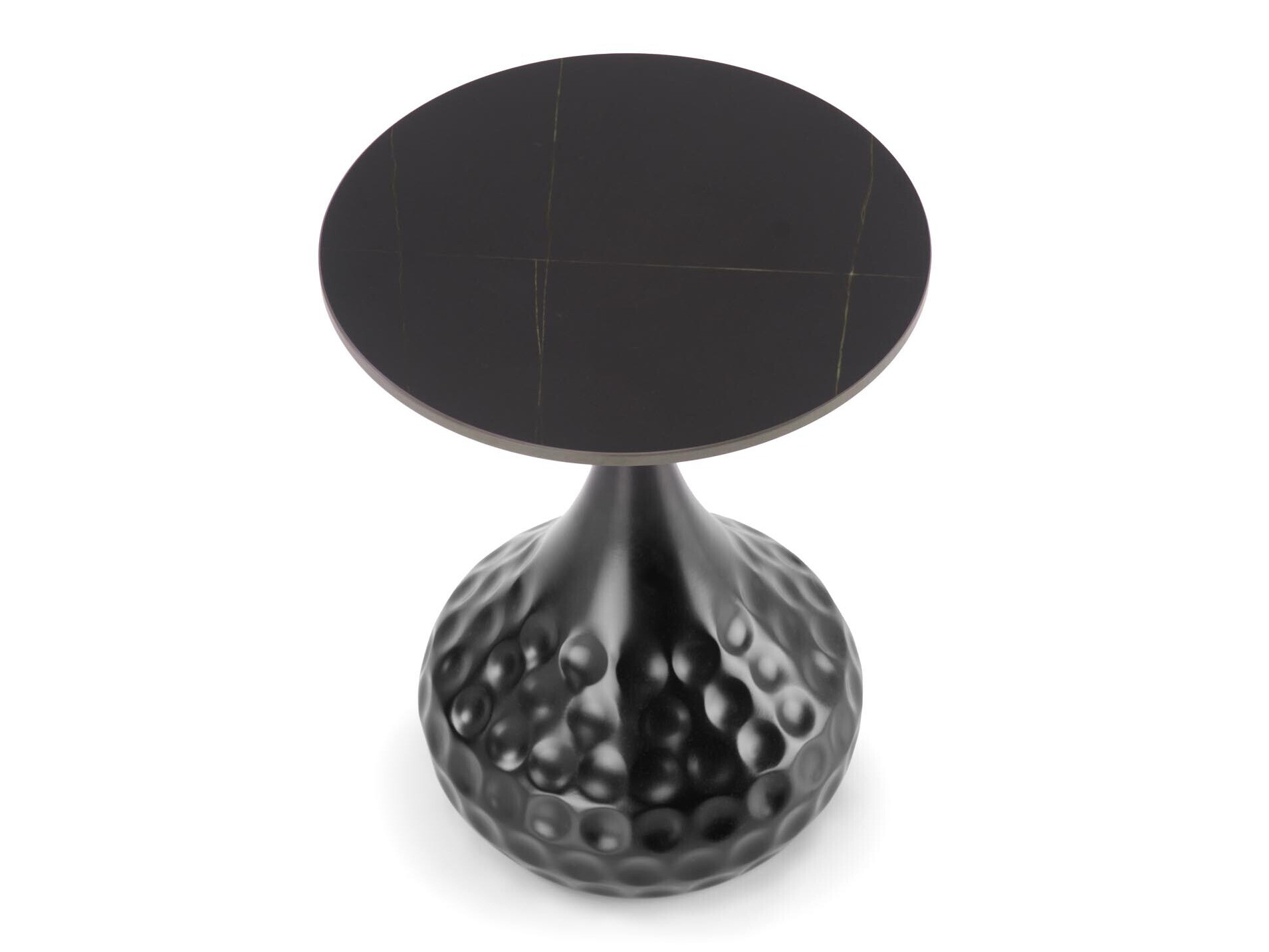 Mesa auxiliar Houston 1807 (Negro + Mármol negro)