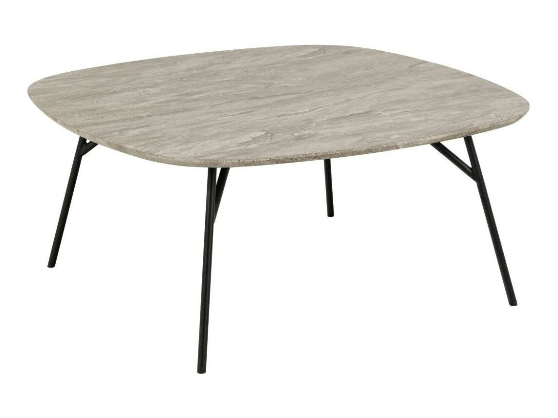 Mesa de centro Norsica 903 (Negro + Mármol gris)