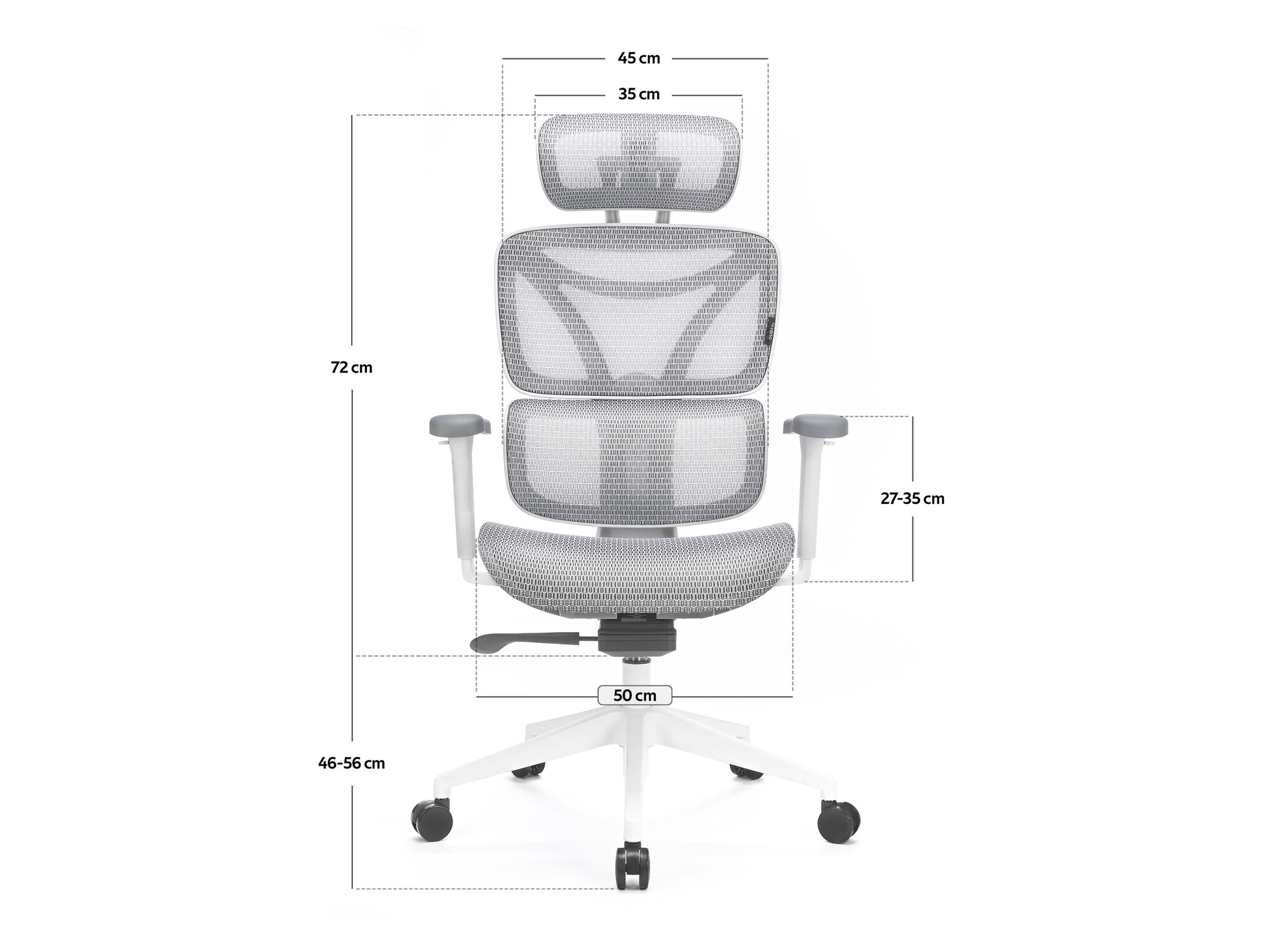 Silla de oficina Lodi 104 (Blanco + Gris)