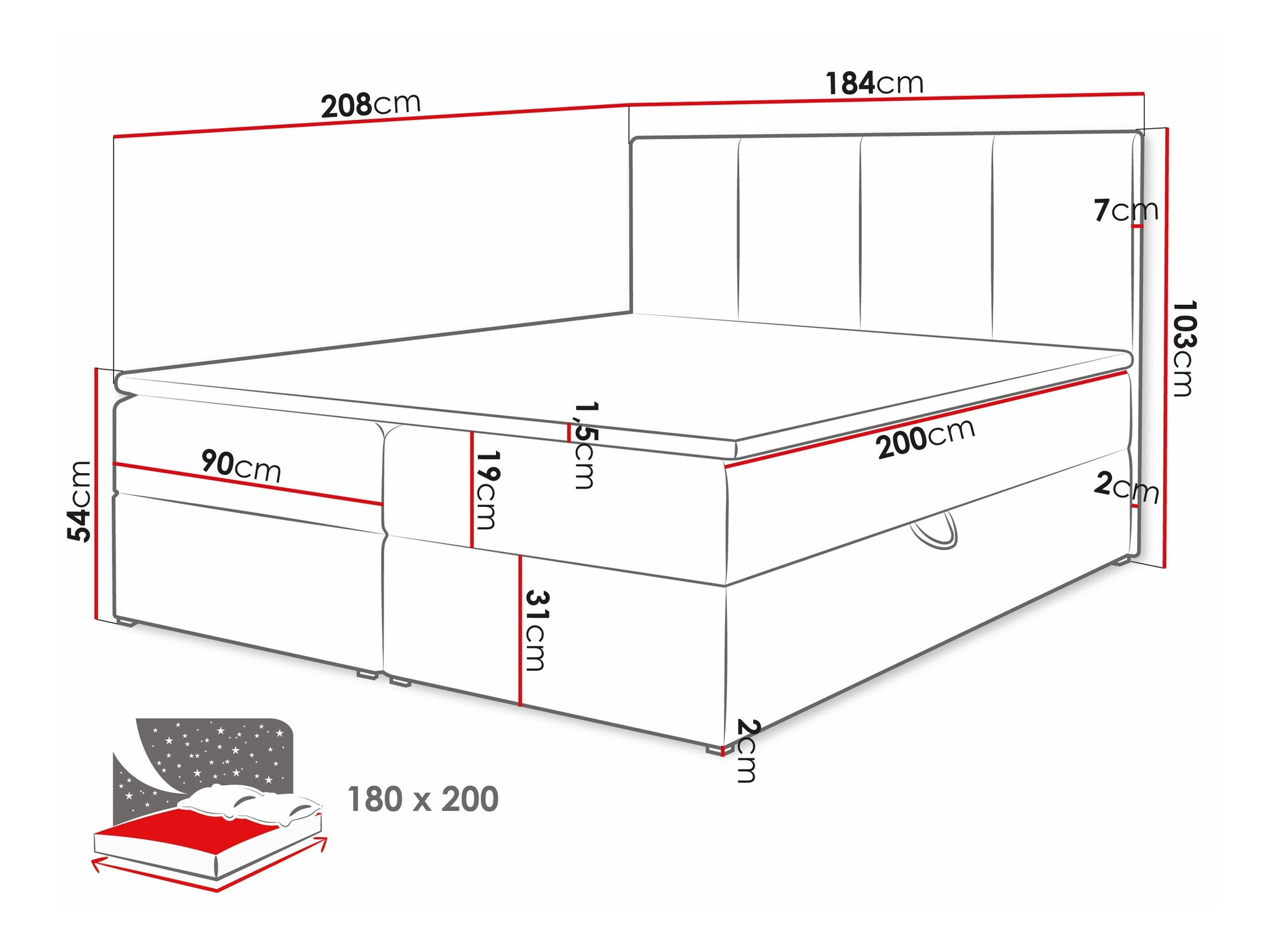 Cama continental Oppidum (Manila 16)