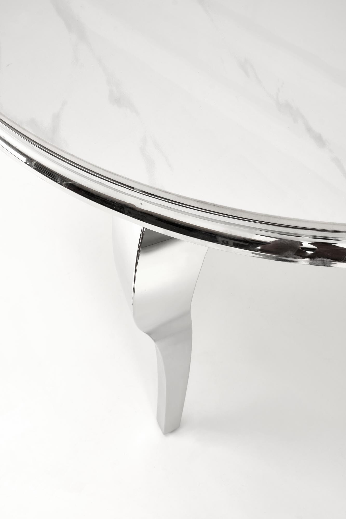 Mesa Houston 1813 (Mármol blanco + Plata)