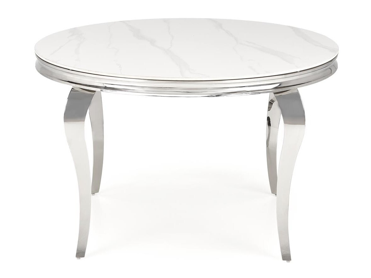 Mesa Houston 1813 (Mármol blanco + Plata)