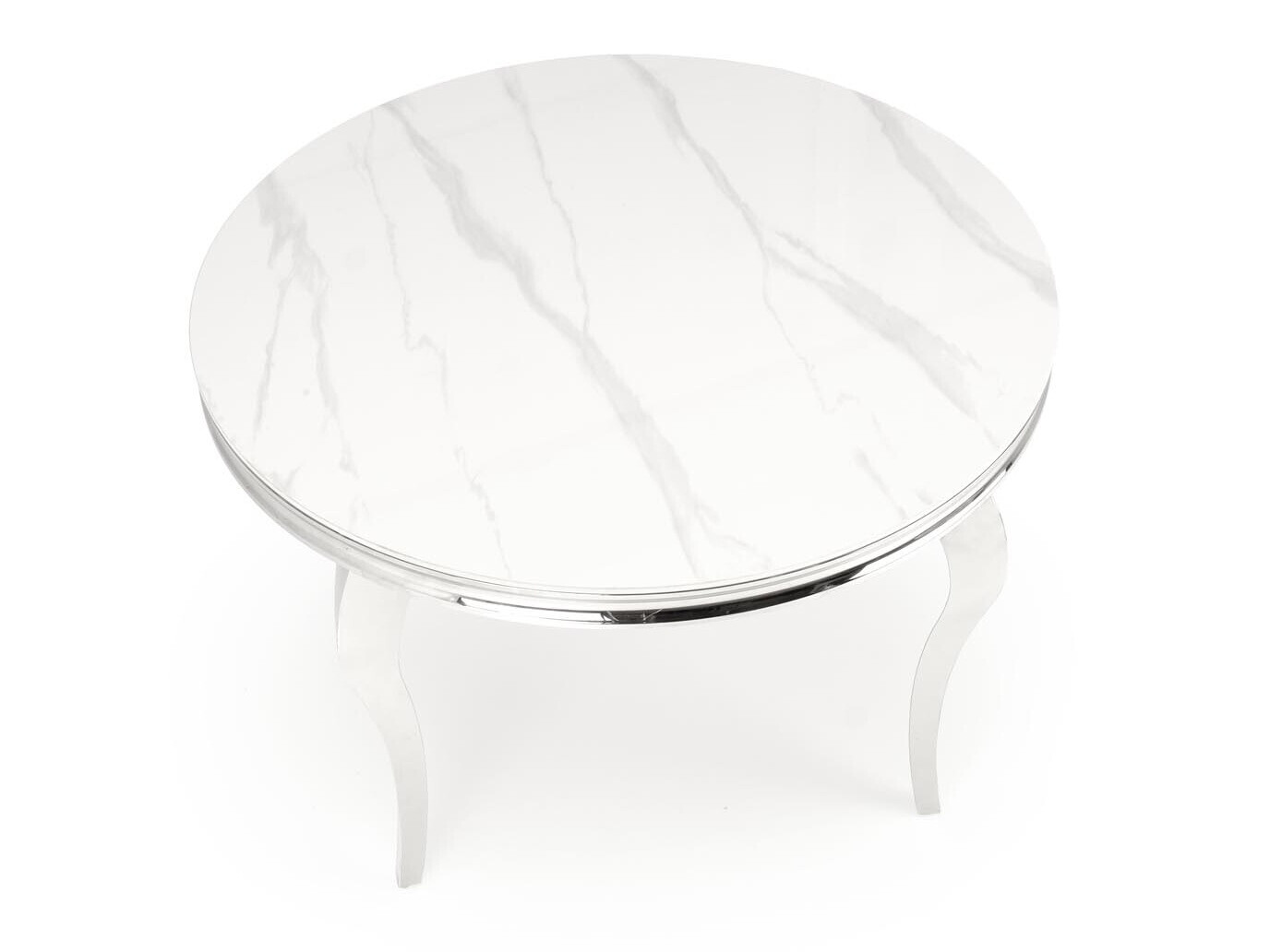 Mesa Houston 1813 (Mármol blanco + Plata)