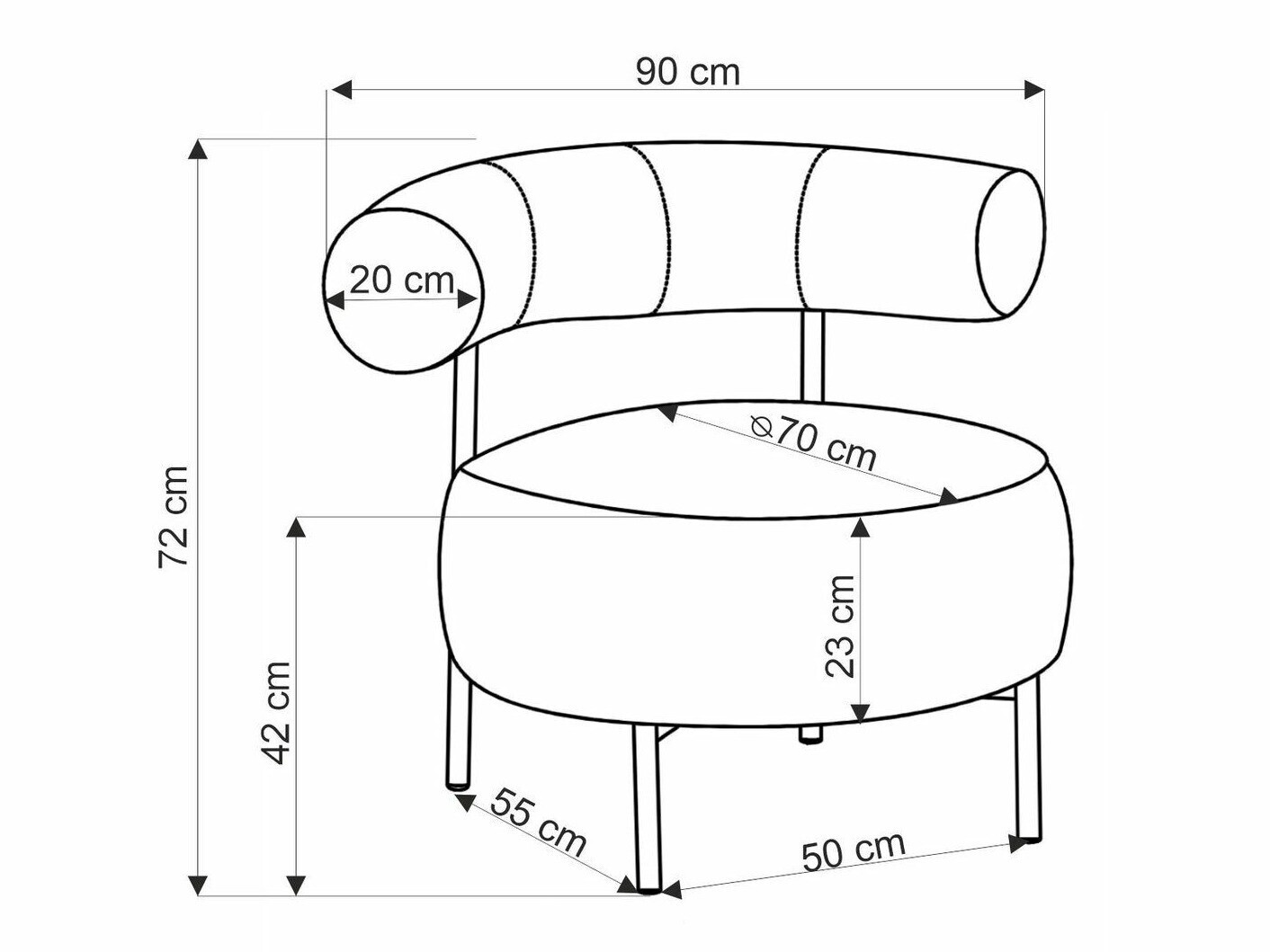 Sillón Houston 2052 (Canela)