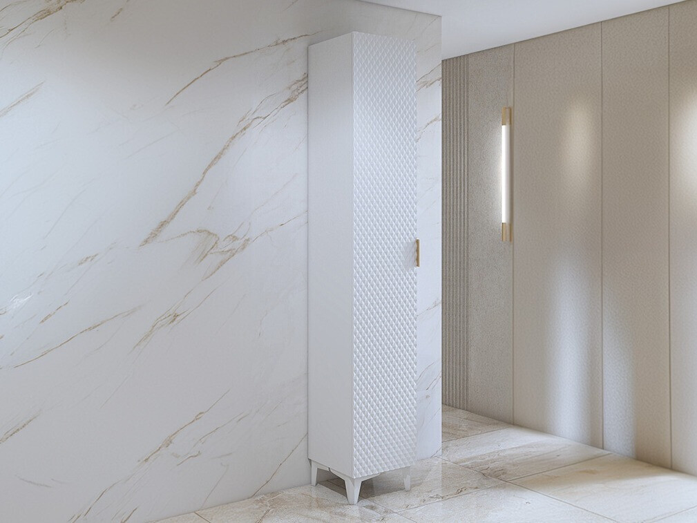 Armario de pie para baño Liretu 100 (Blanco)