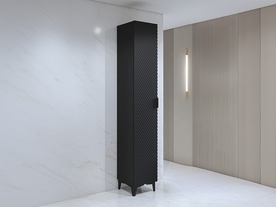 Armario de pie para baño Liretu 100 (Negro)