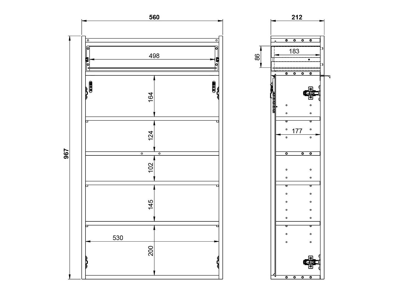 Estante para zapatos Cirsale 101 (Grafito + Navarra roble)