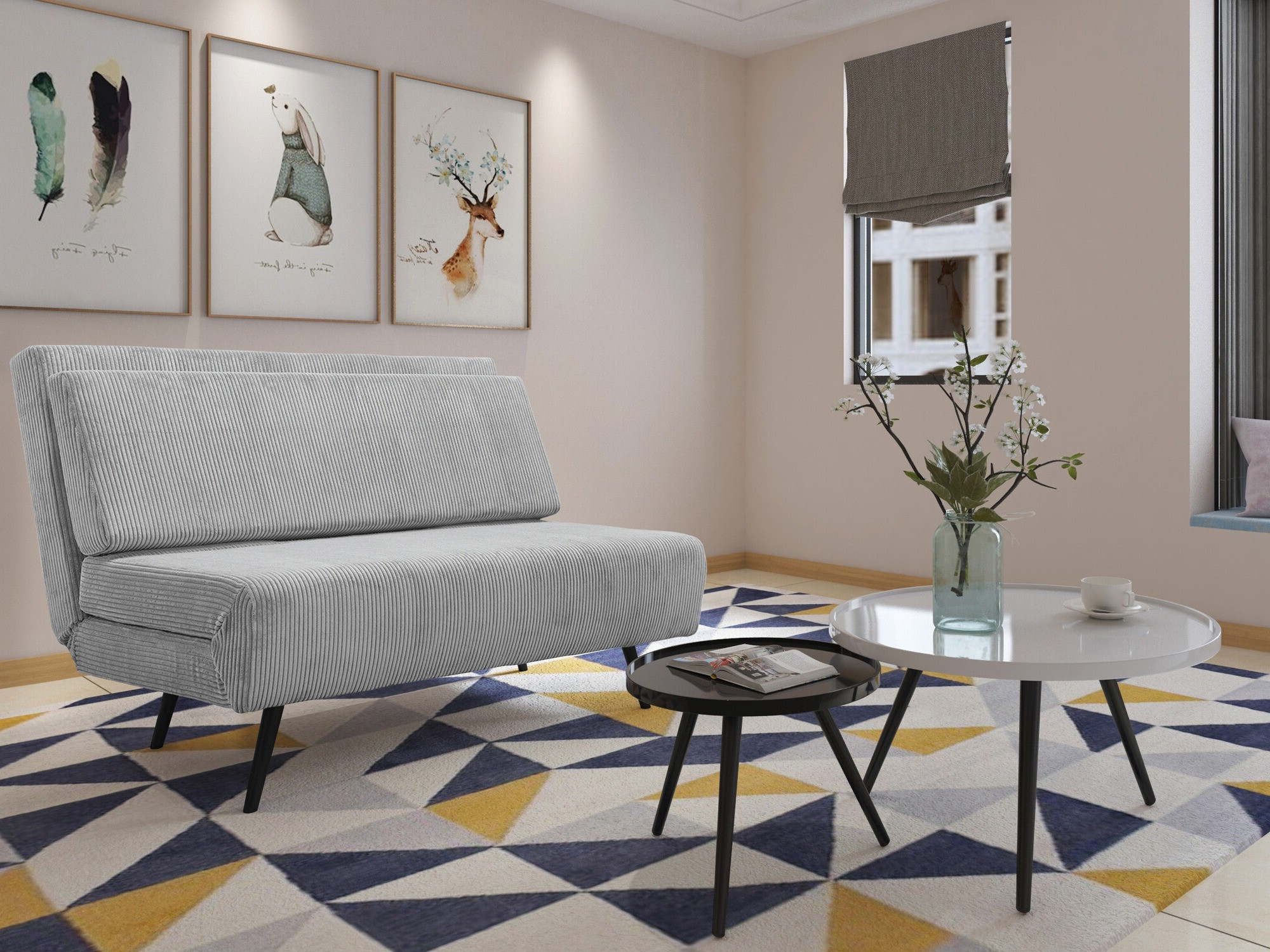 Sofá cama Denton 1354 (Gris)