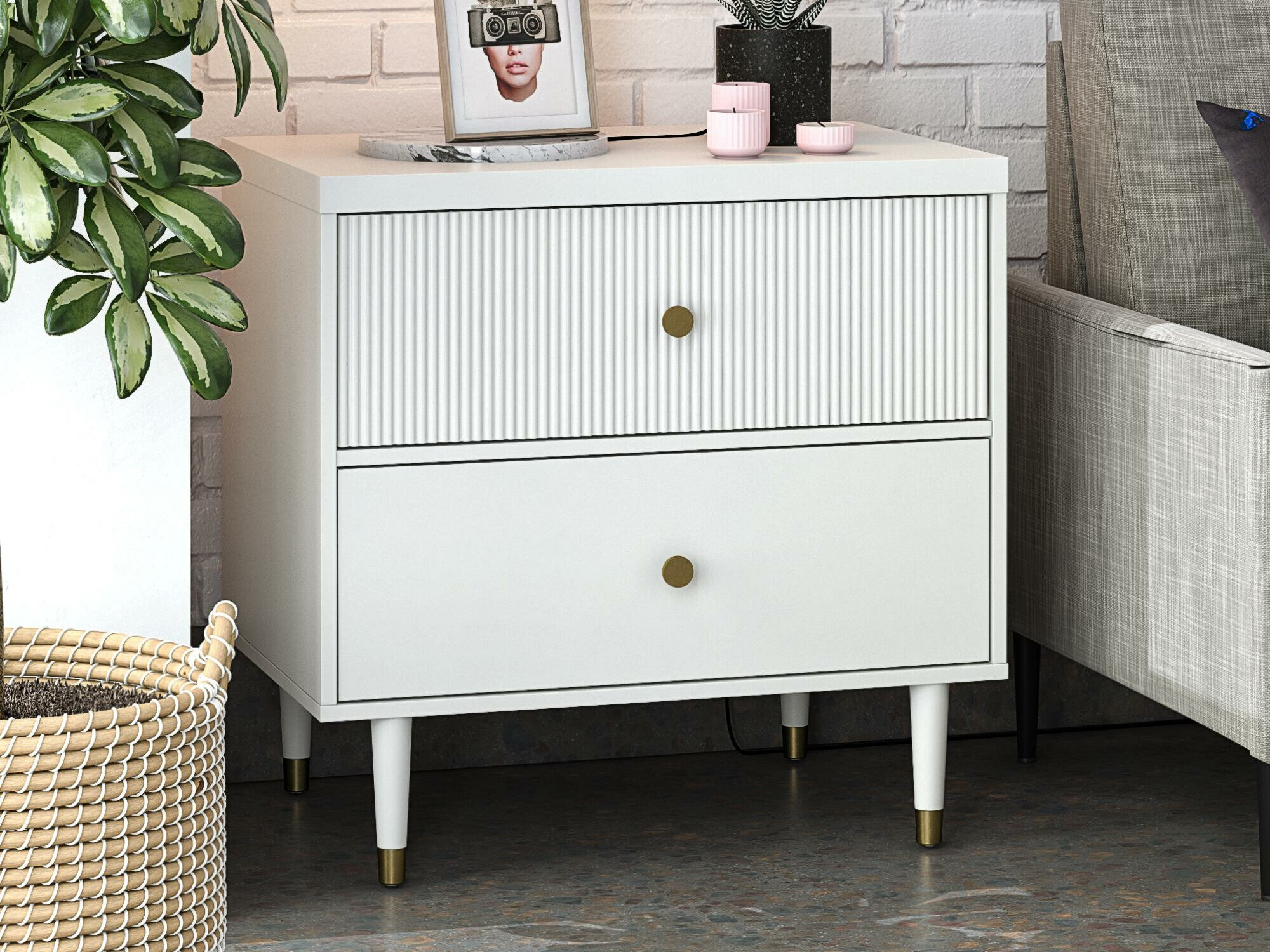 Mesilla de noche Tulsa 556 (Blanco)