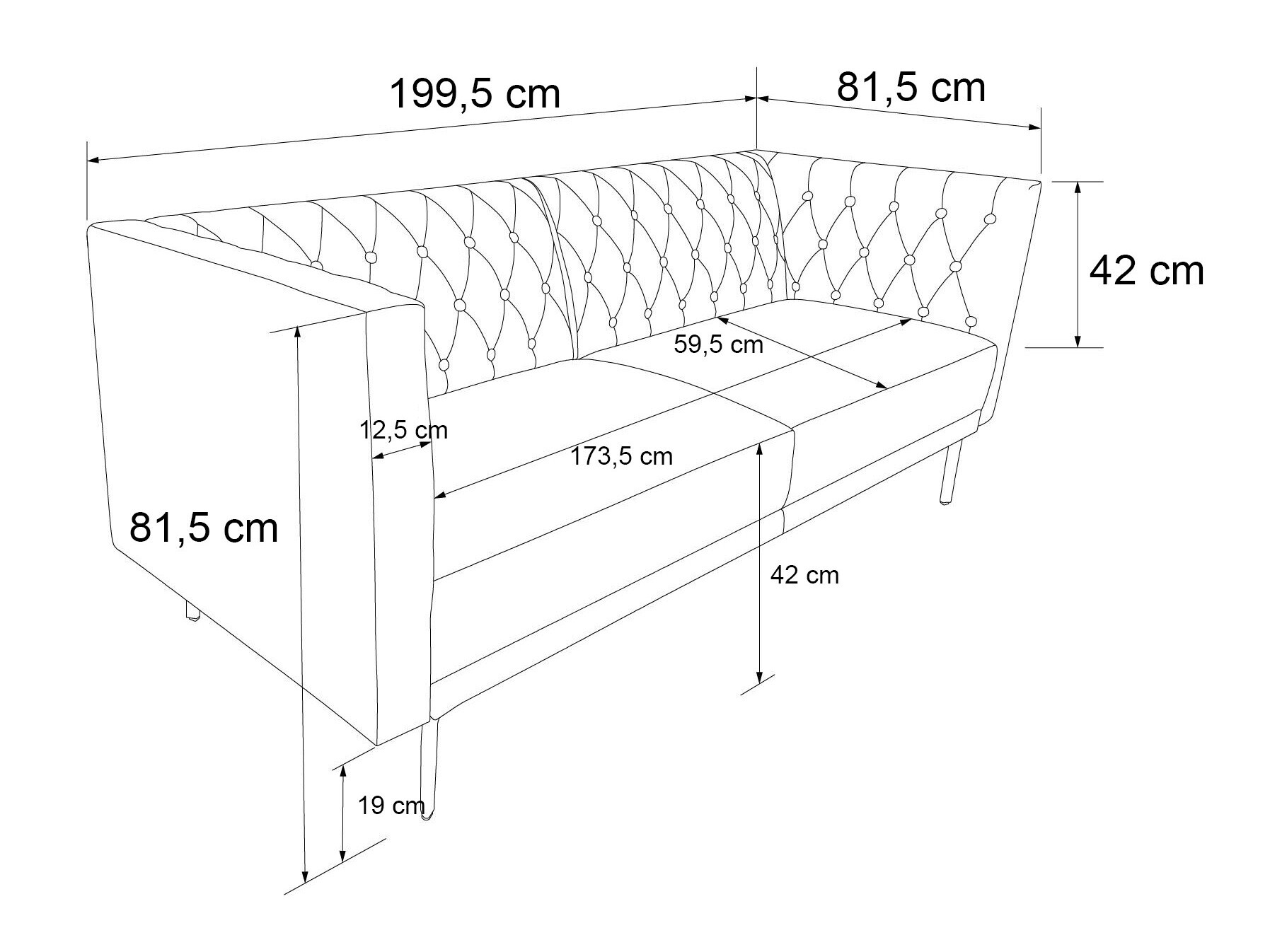 Sofá Tulsa 660 (Turquesa)