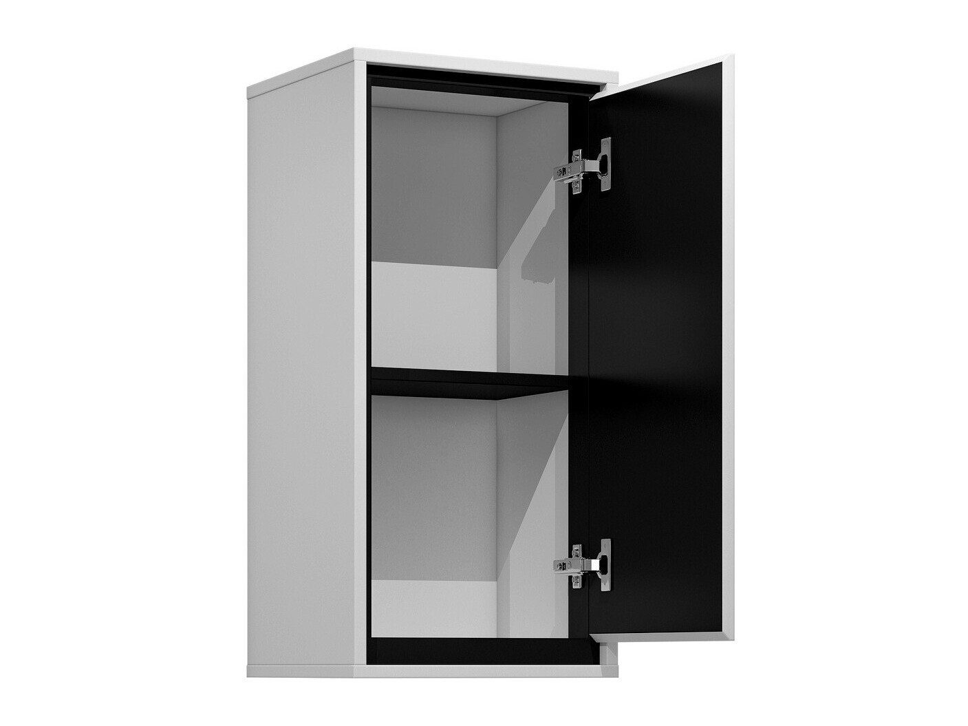 Armario colgante para baño Tecavu 100 (Blanco brillante + Blanco)