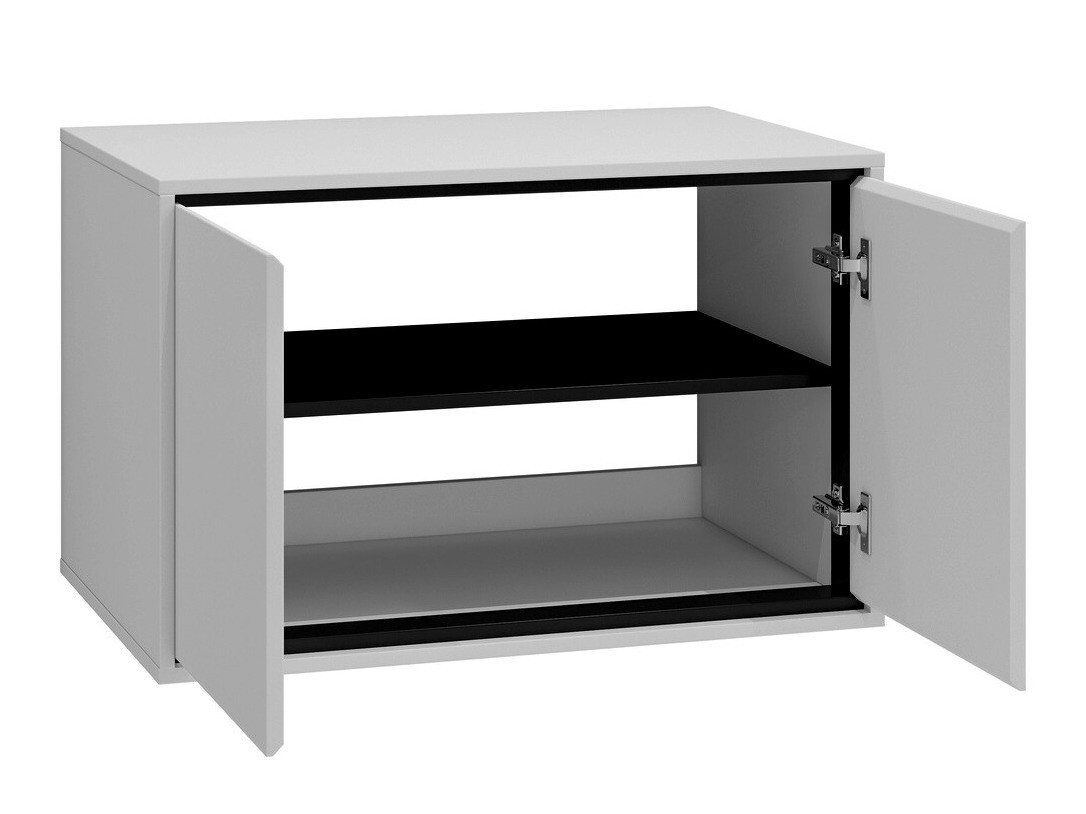 Armario de baño colgante para lavabo Tecavu 103 (Blanco brillante + Blanco)