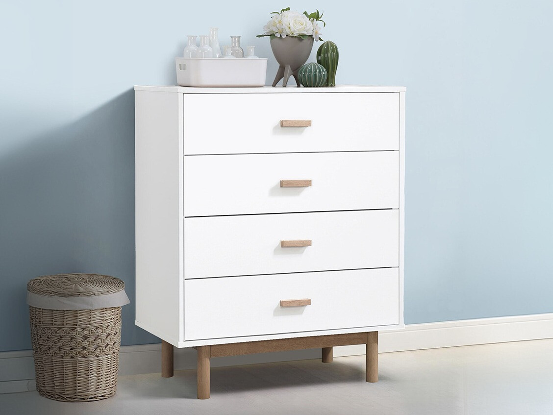 Cómoda Nolcalu 103 (Blanco + Roble)