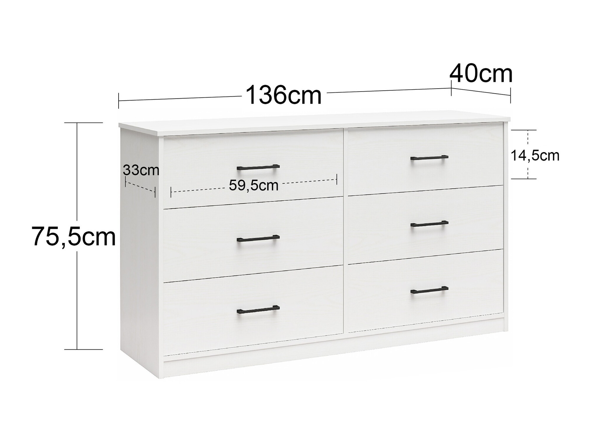 Cómoda Tulsa 662 (Blanco)