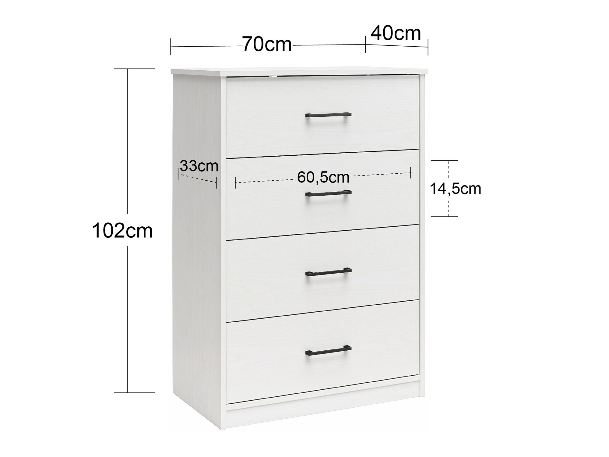 Cómoda Tulsa 663 (Blanco)