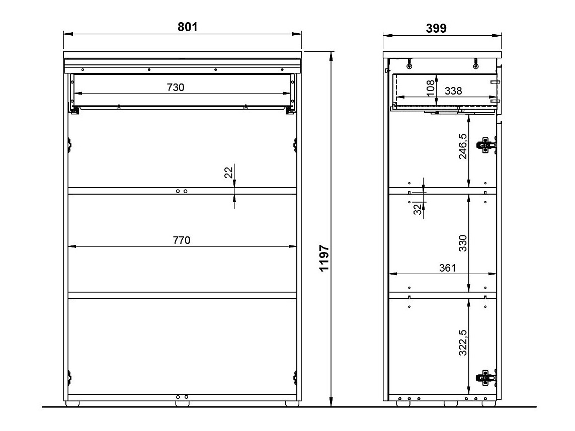 Cómoda Vesbeno 101 (Grafito)