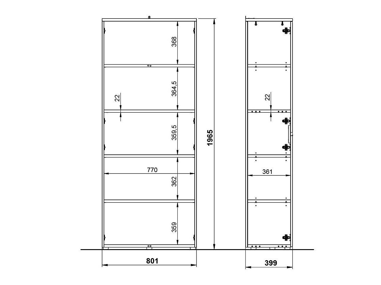 Estantería Vesbeno 102 (Grafito)