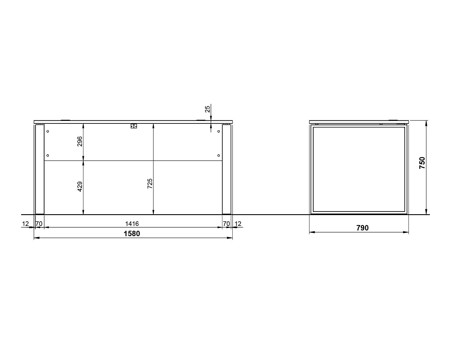 Mesa de oficina Sacramento 468