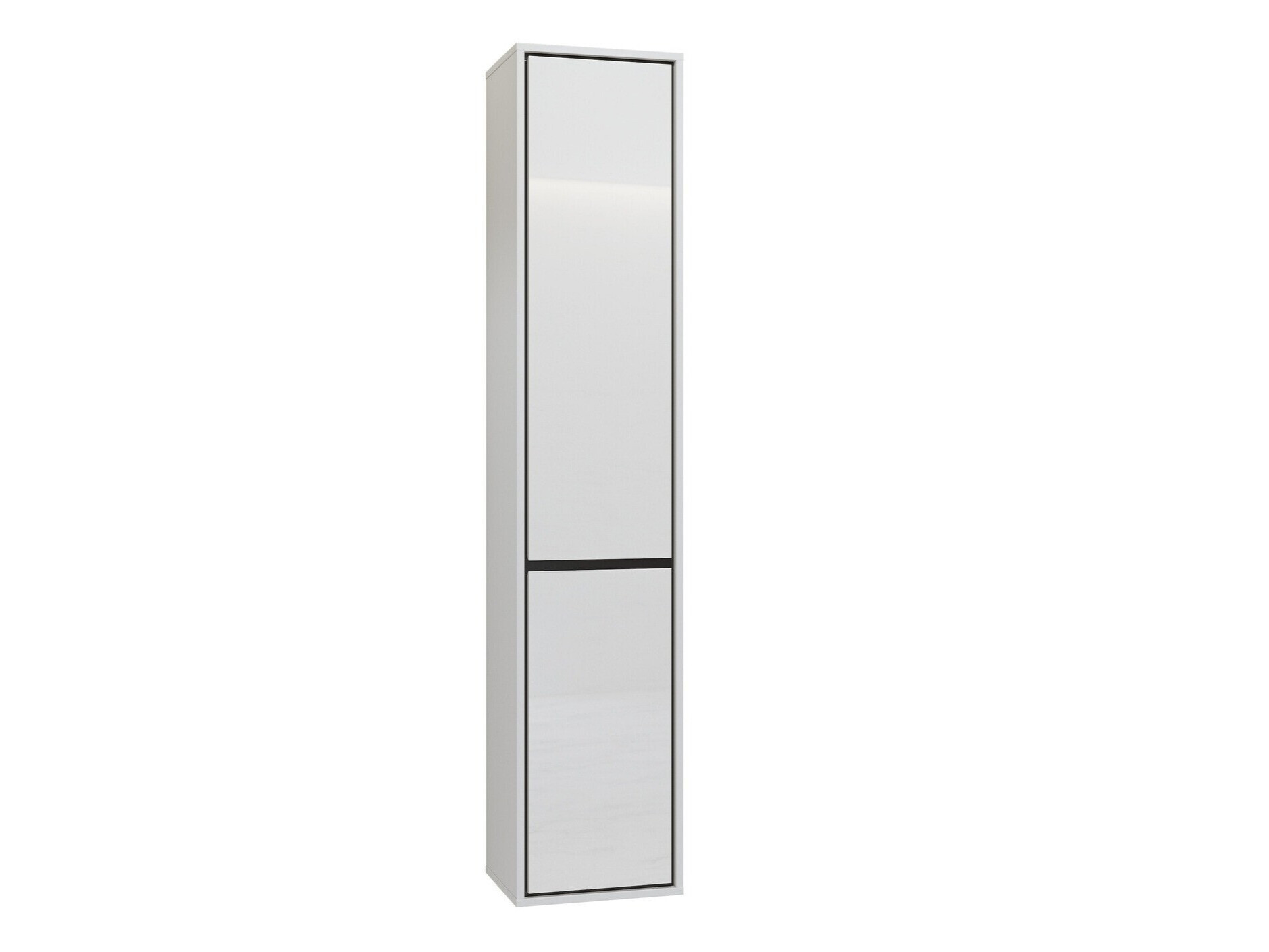 Armario colgante para baño Tecavu 101 (Blanco brillante + Blanco)
