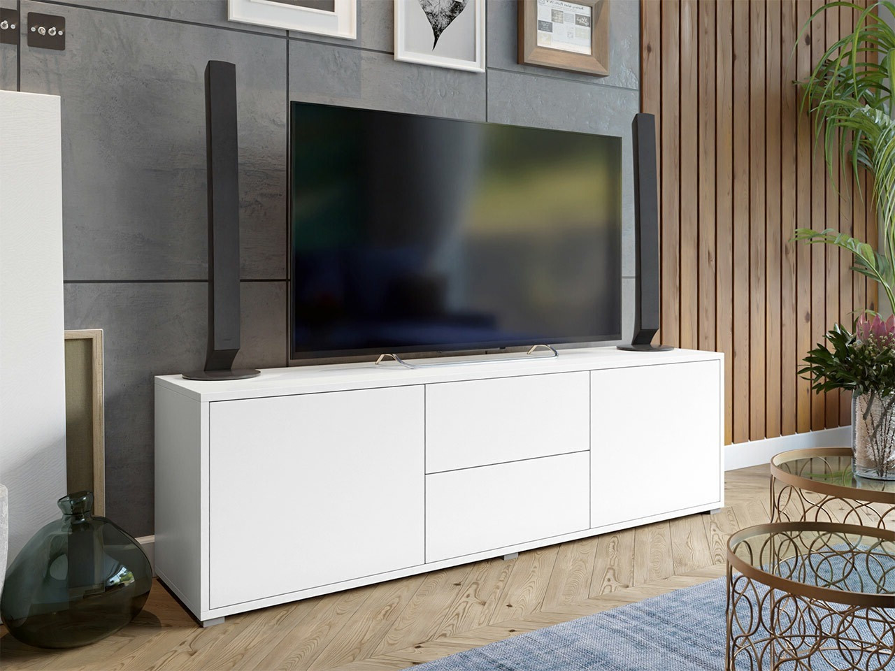 Mueble TV Comfivo Tutela (Blanco)