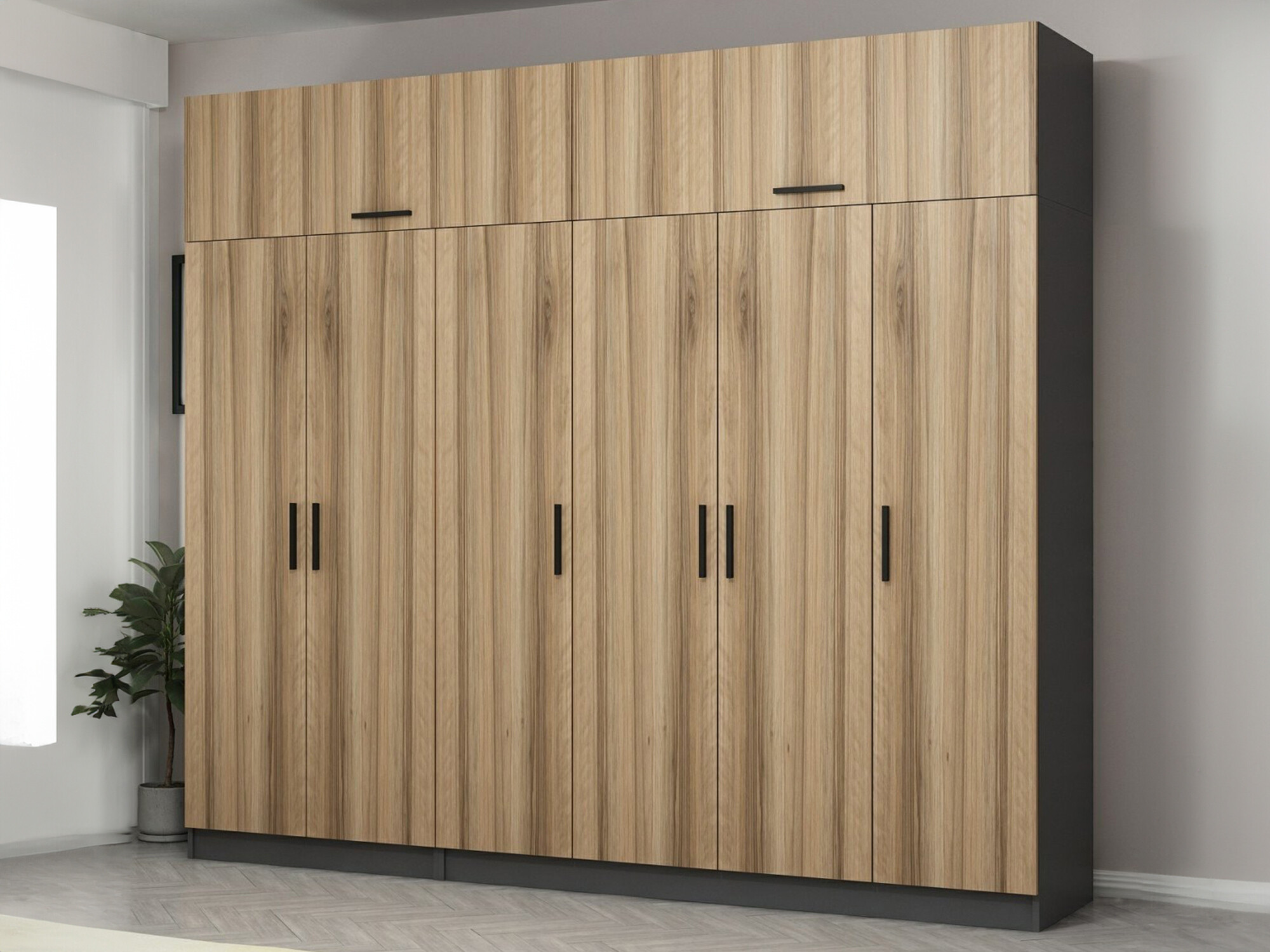 Armario Kailua L322 (Antracita + Roble)