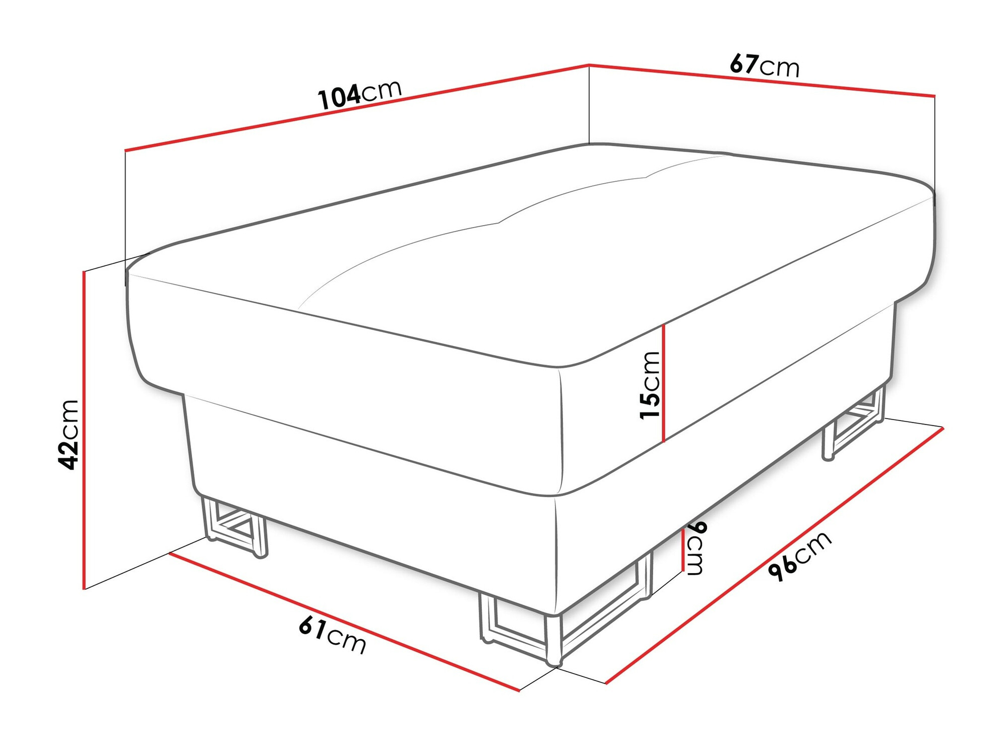 Banco acolchado Comfivo 238 (Magic Velvet 2216)