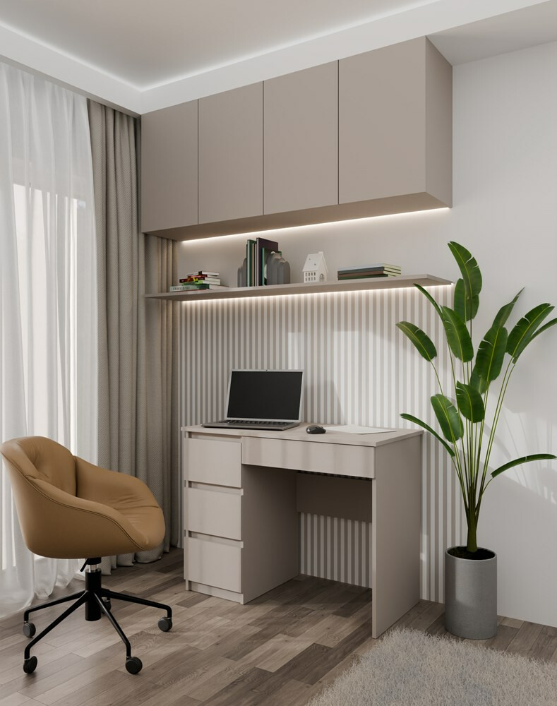 Mesa de oficina Elbvelu 108 (Gris)