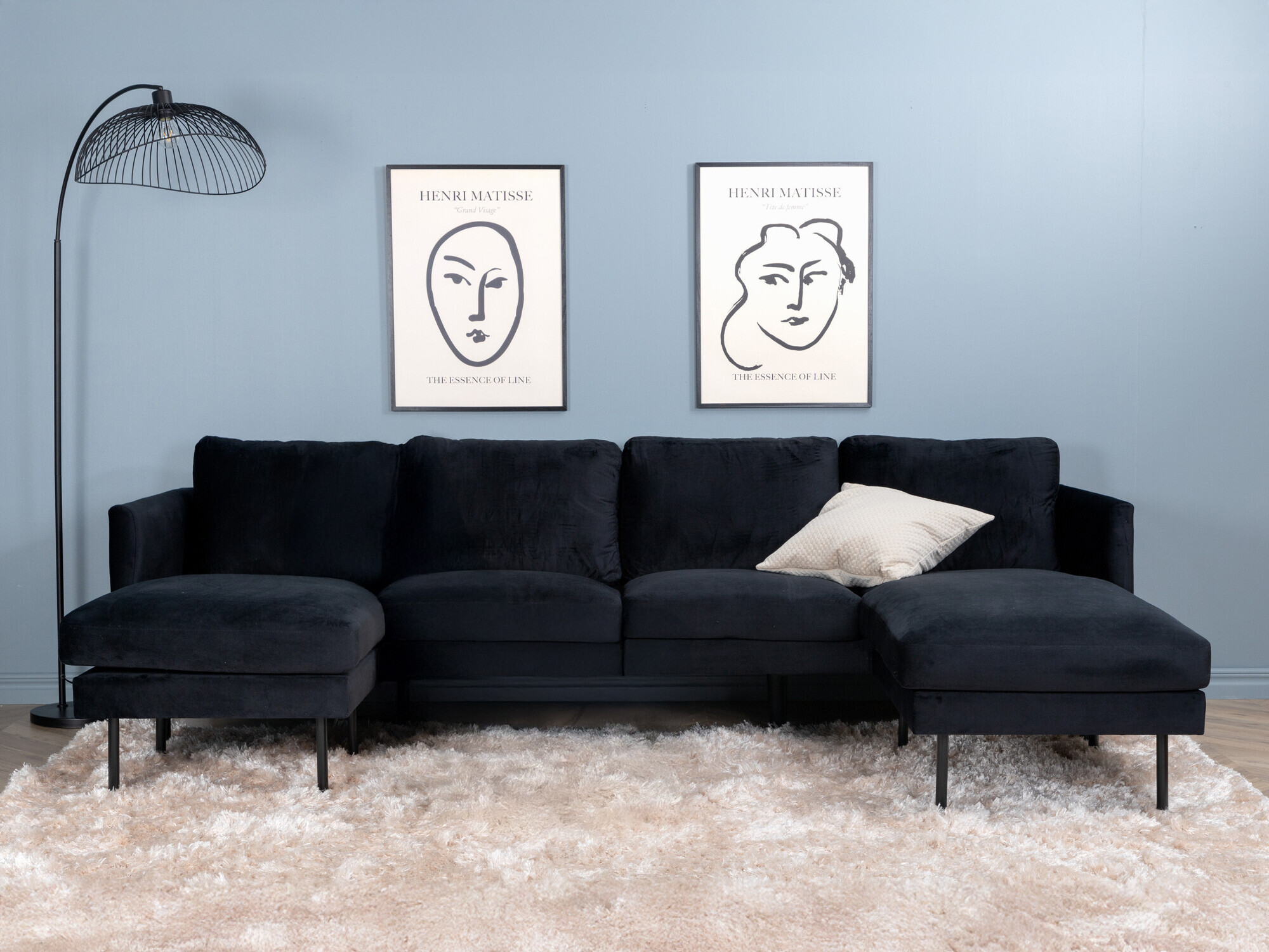 Sofá rinconero Fercame 102 (Negro)