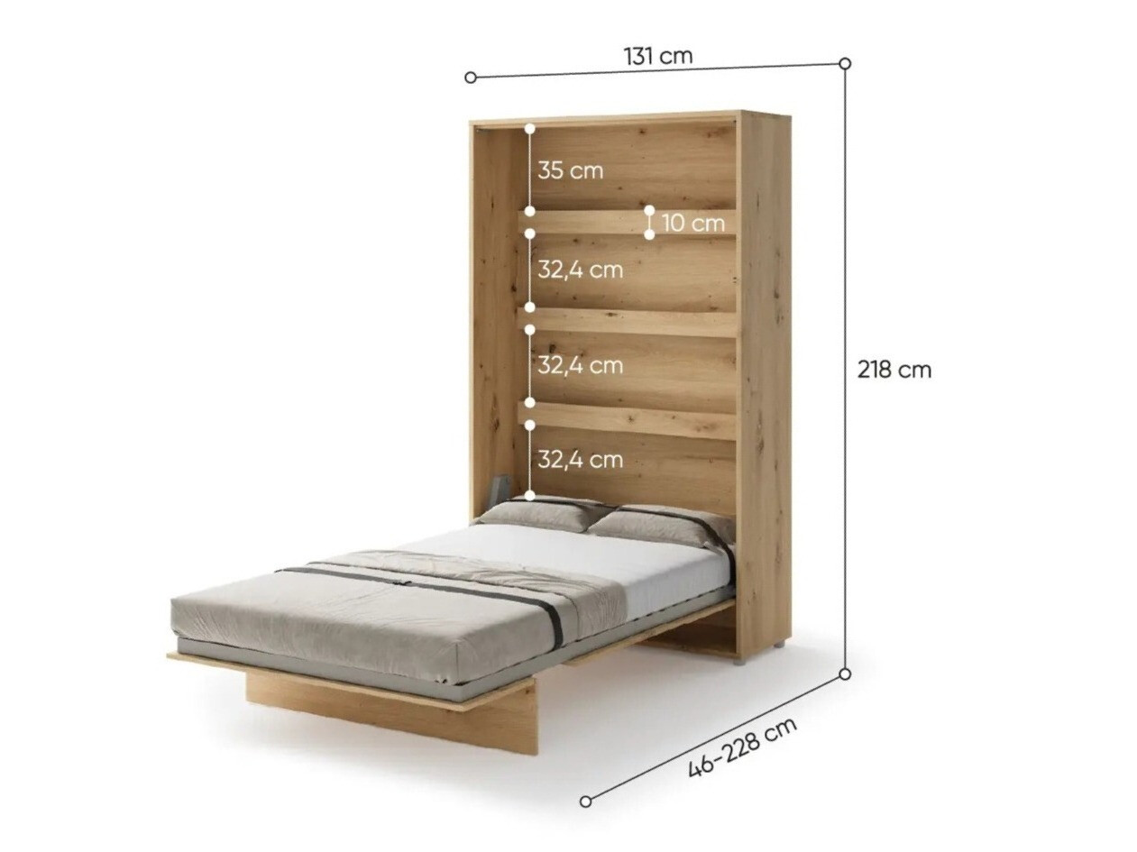 Cama plegable Concept Lenart (Roble Artisan)