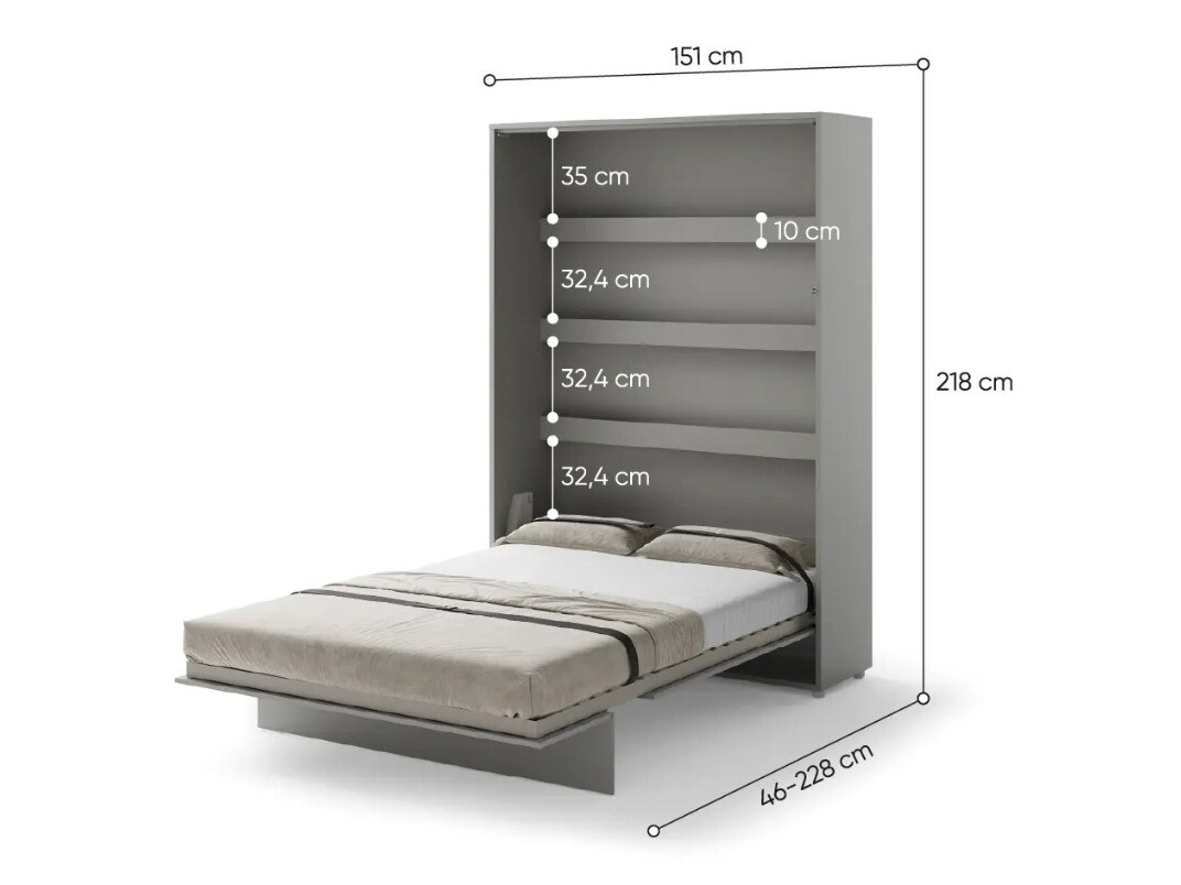 Cama plegable Concept Pro Lenart (Gris)