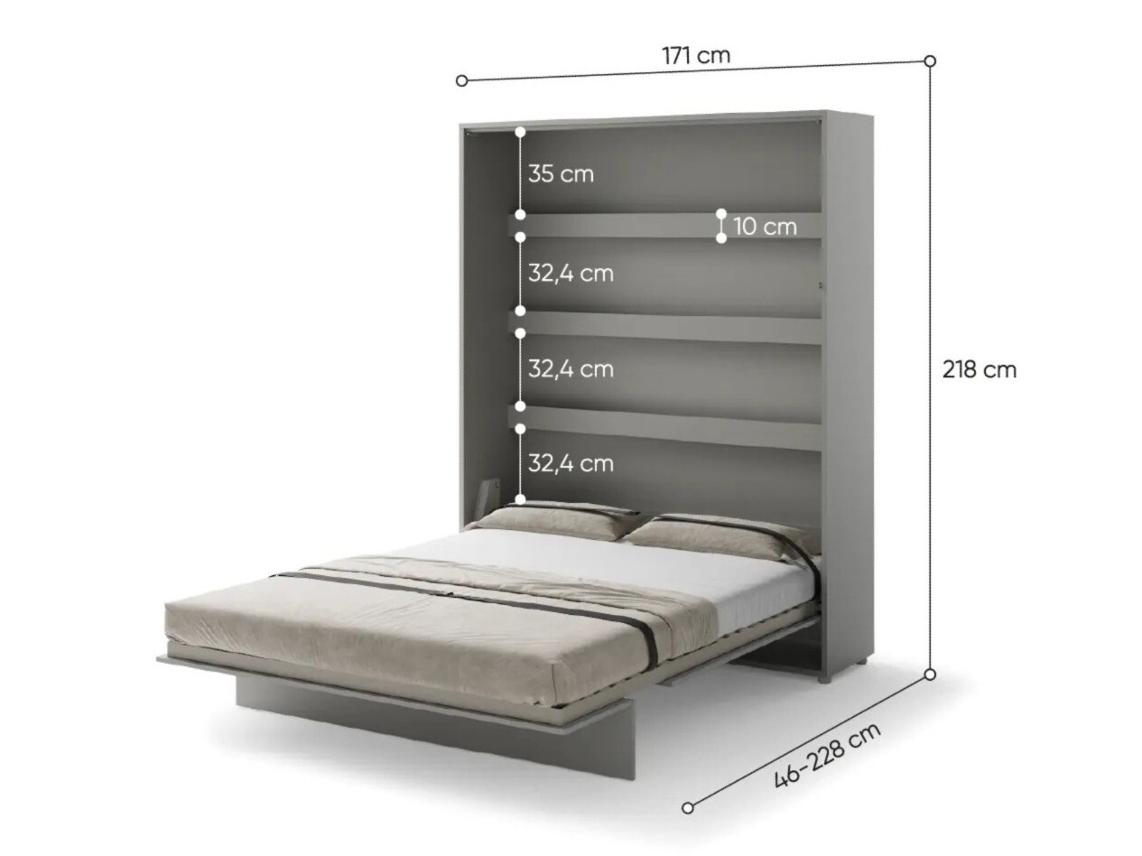 Cama plegable Concept Pro Lenart Levfere 102 (Gris)