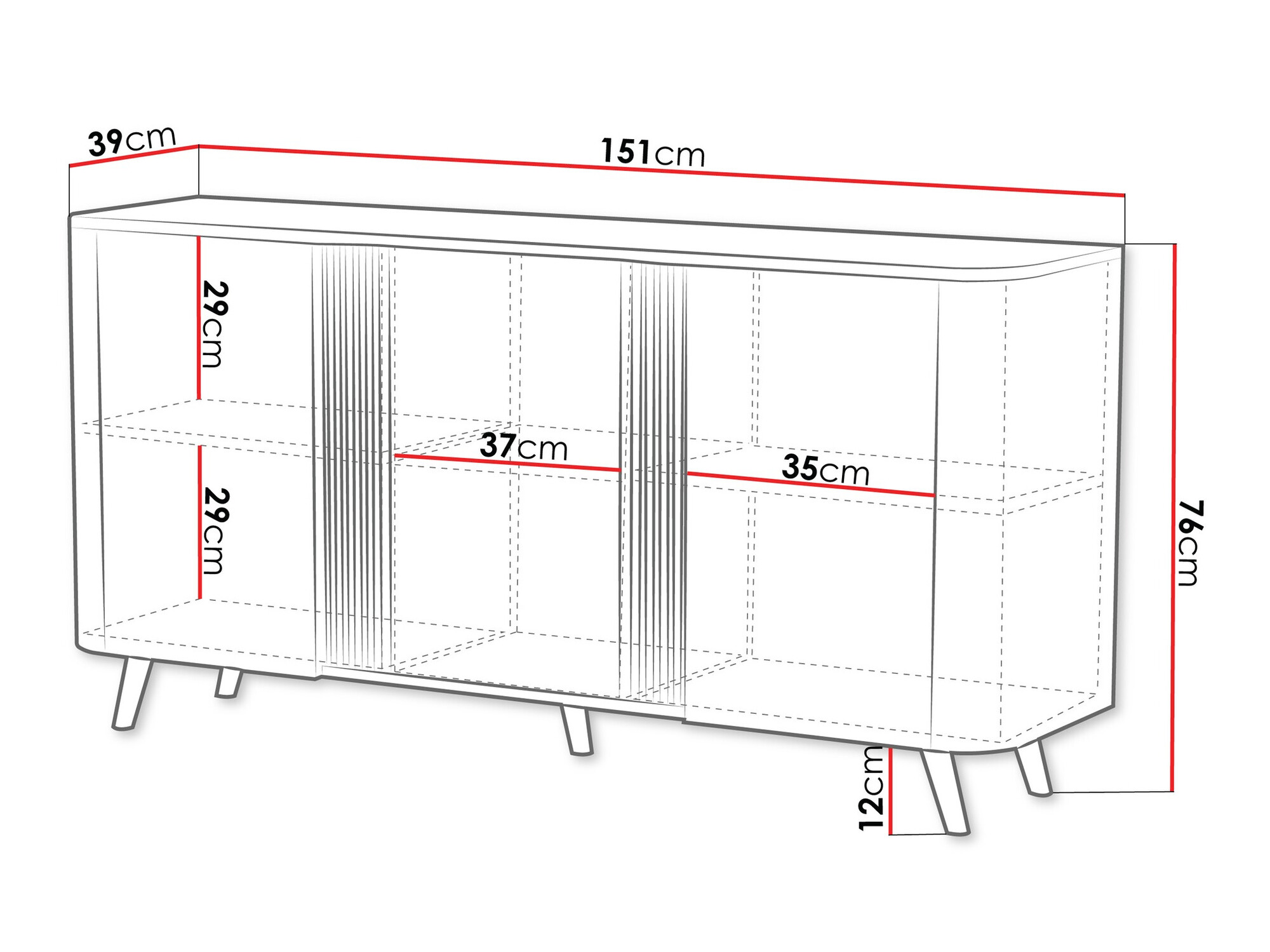 Aparador Modus (Cachemira + Negro)