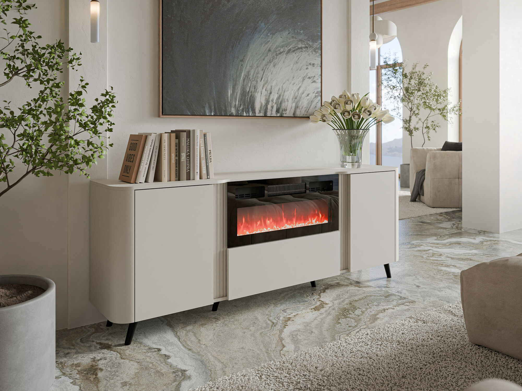 Aparador Modus I (Cachemira + Negro)