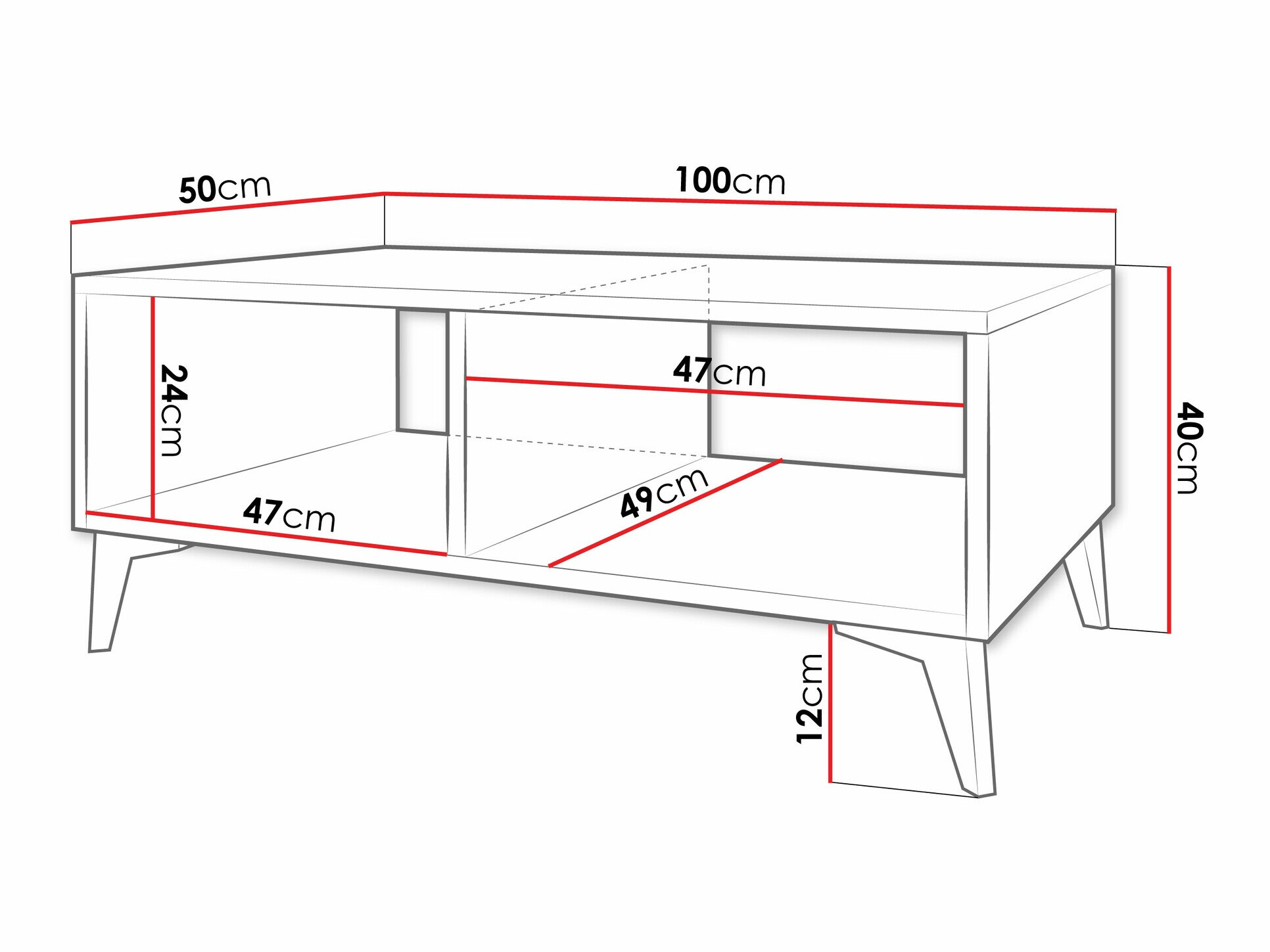 Mesa de centro Comfivo 492 (Blanco)
