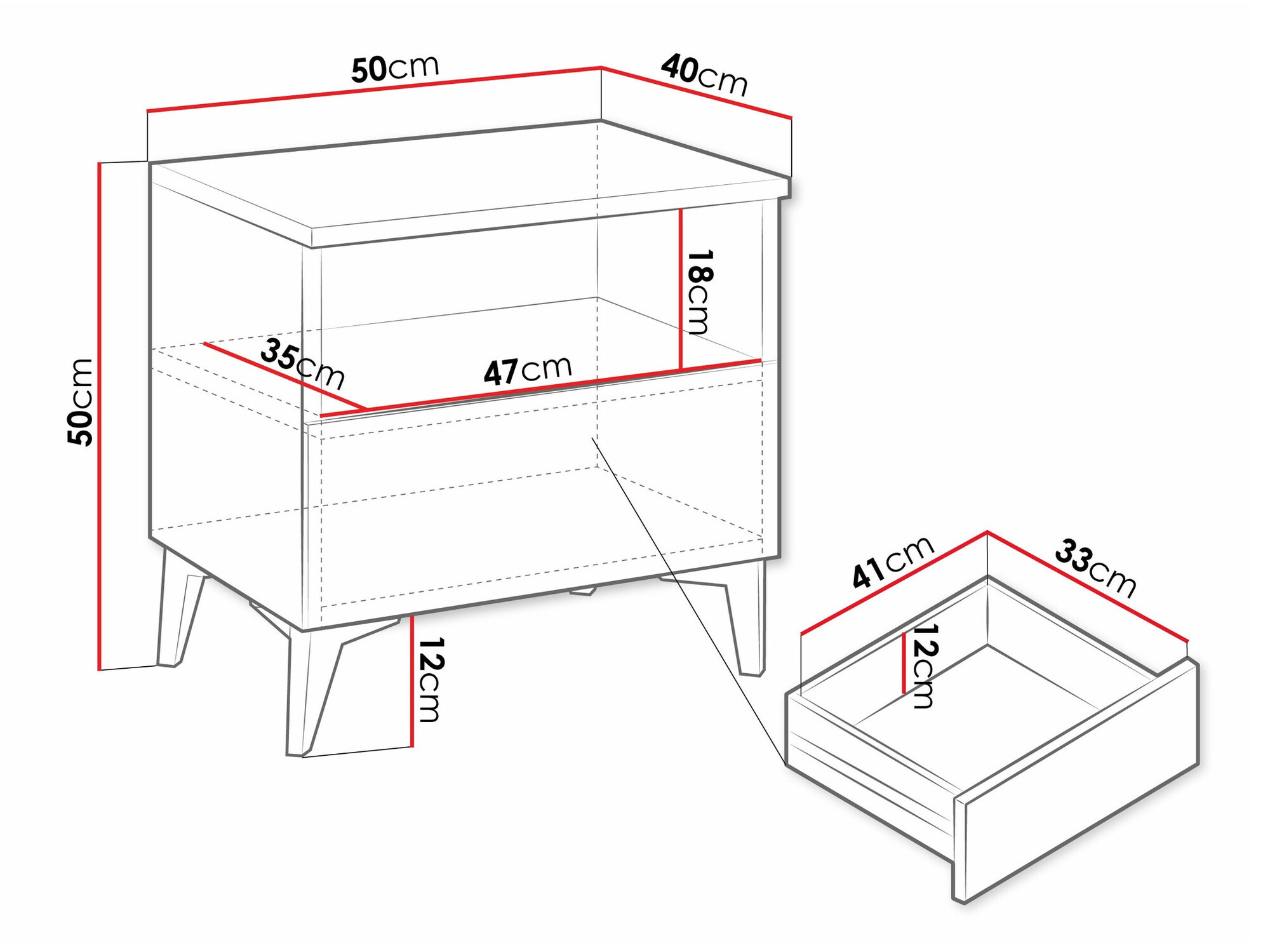 Mesilla de noche Comfivo Virfera 105 (Beige + Brillo beige)