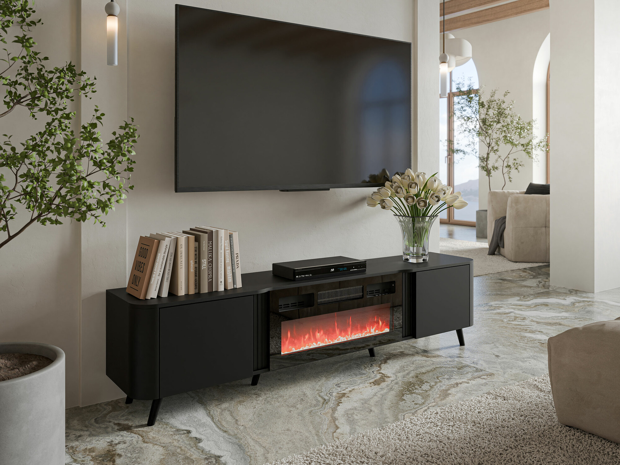 Mueble TV Charlotte 203 (Negro)