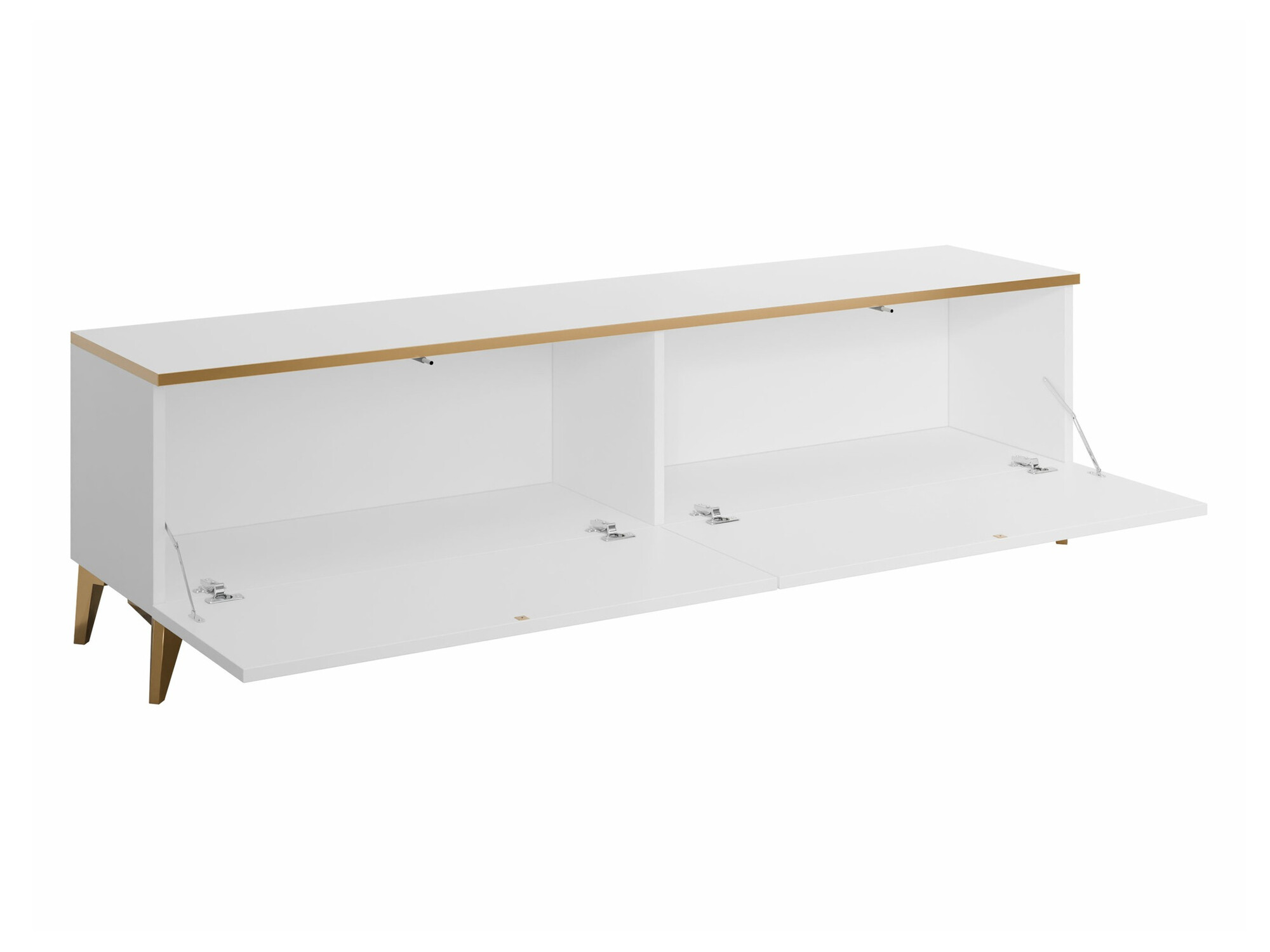 Mueble TV Comfivo 491 (Blanco + Blanco brillante)