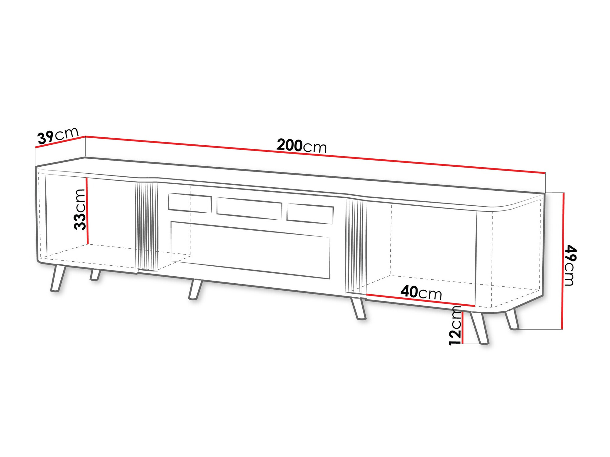 Mueble TV Modus (Cachemira + Negro)