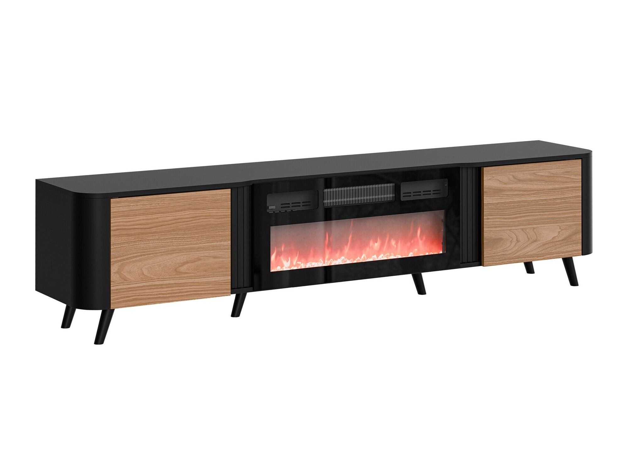 Mueble TV Modus (Negro + Nogal)