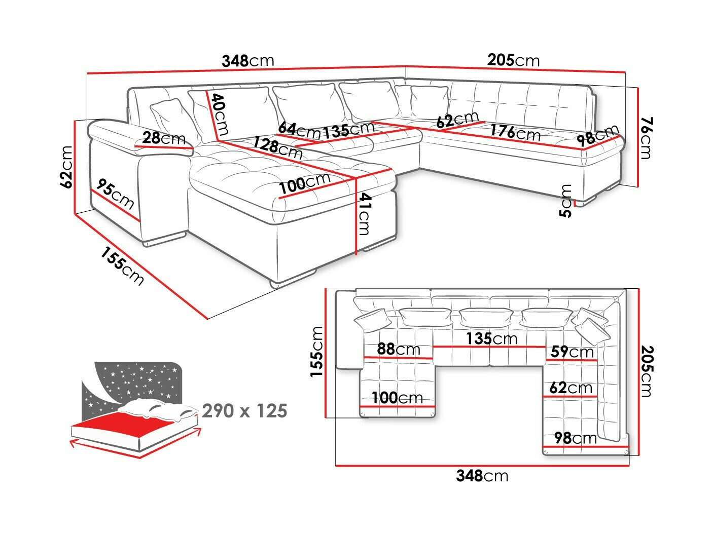 Sofá rinconero Comfivo 114 (Izquierda)