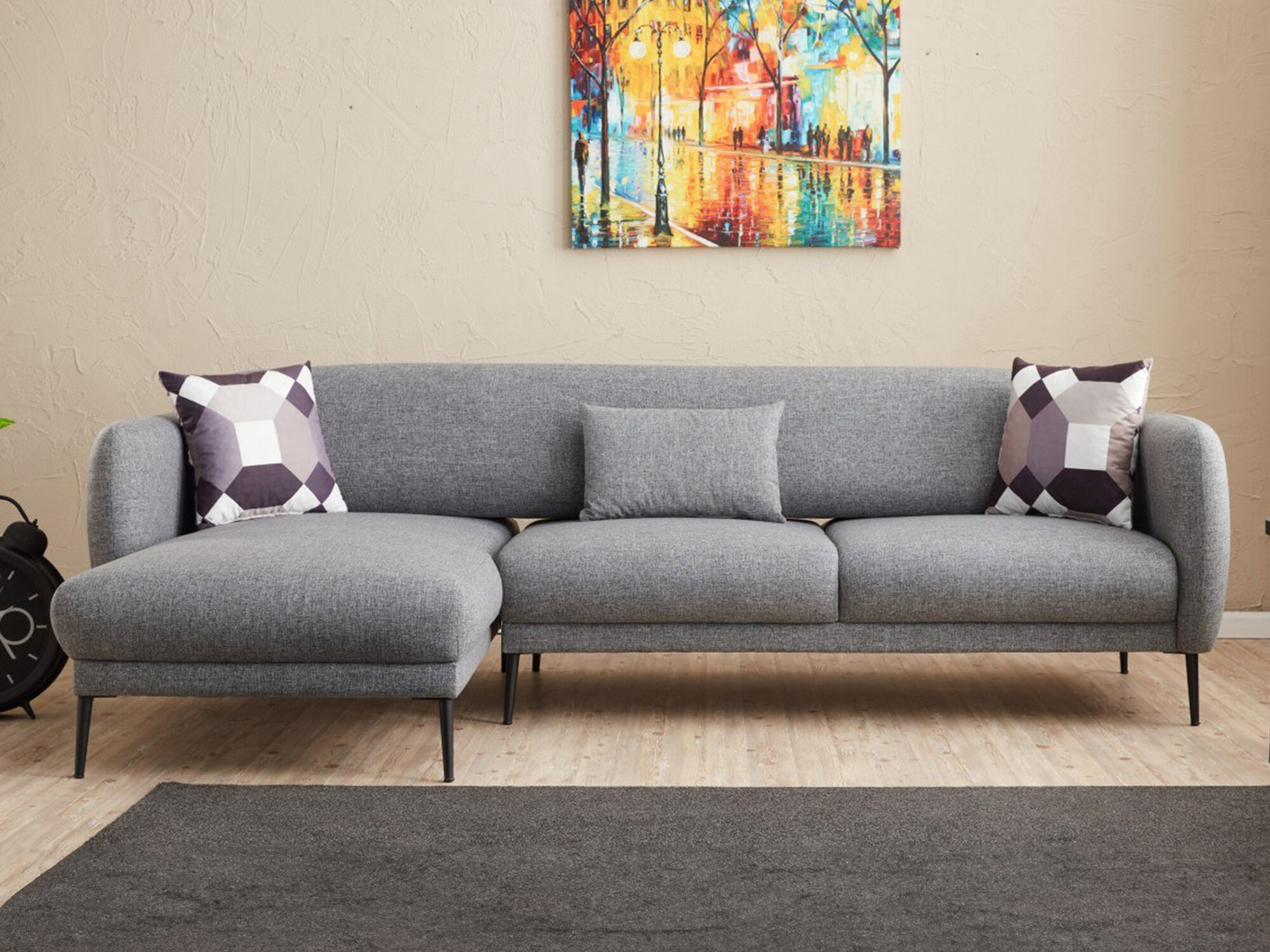 Sofá rinconero Altadena 128 (Gris)