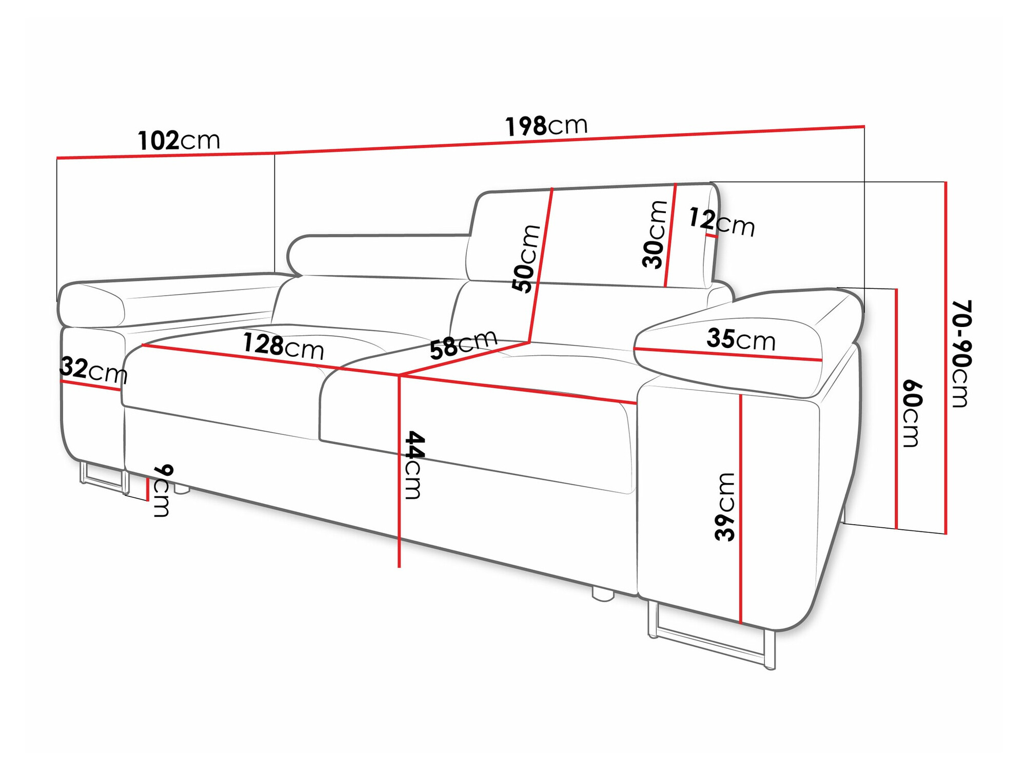 Sofá Comfivo Eliferu 105 (Flow 09)