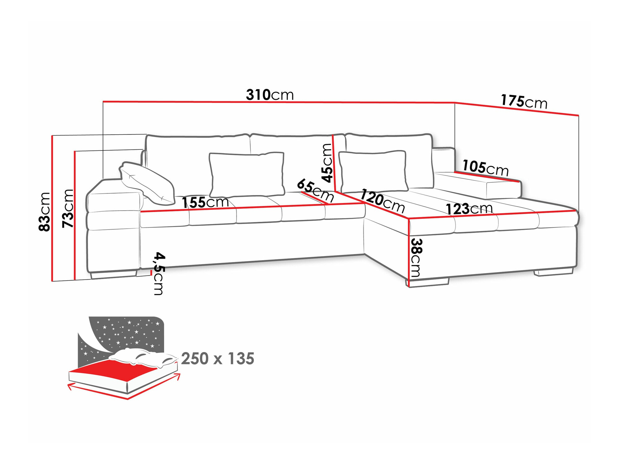 Sofá rinconero Comfivo 169 (Wave 09)