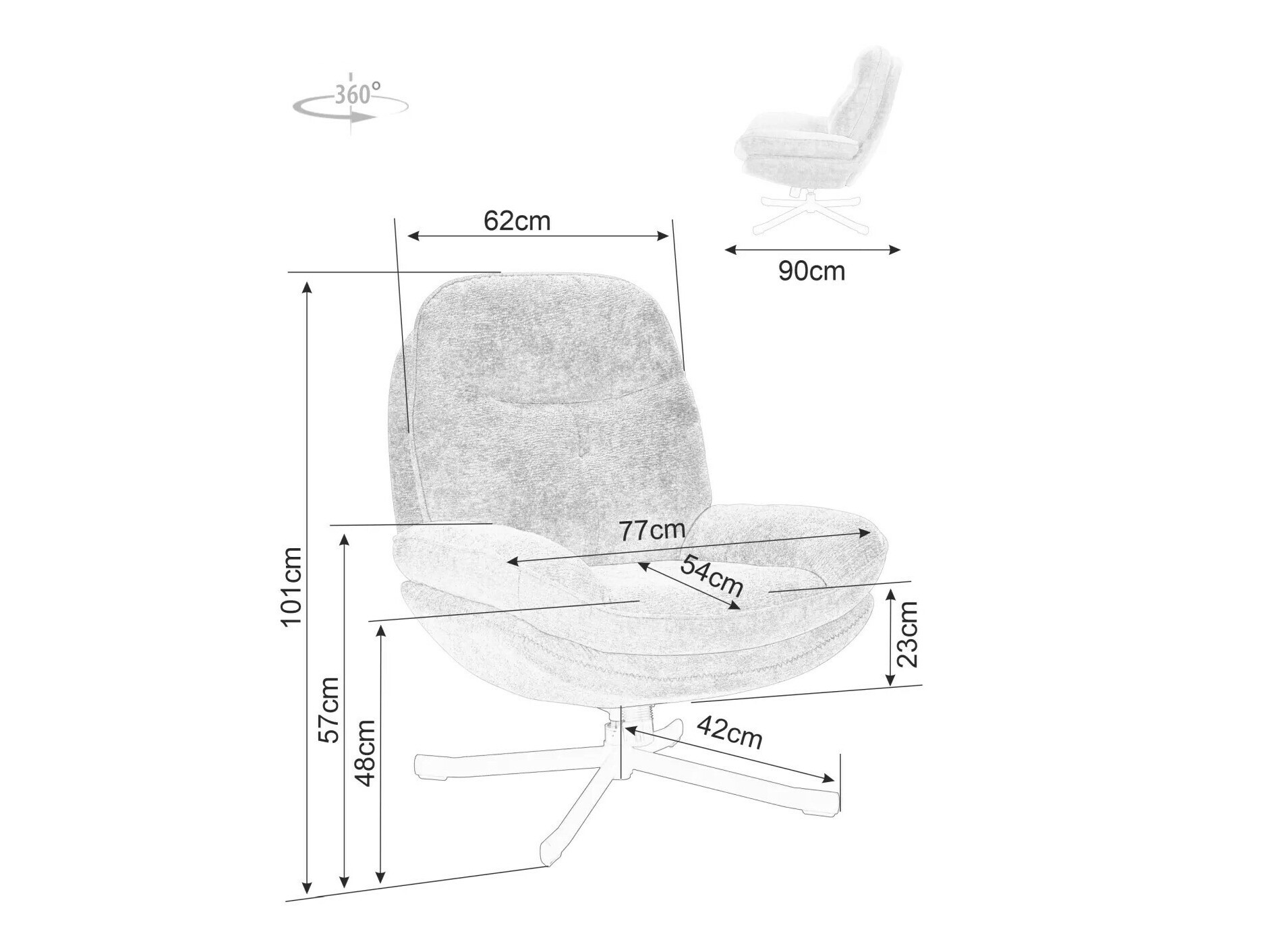 Sillón Detroit 507 (Gris)