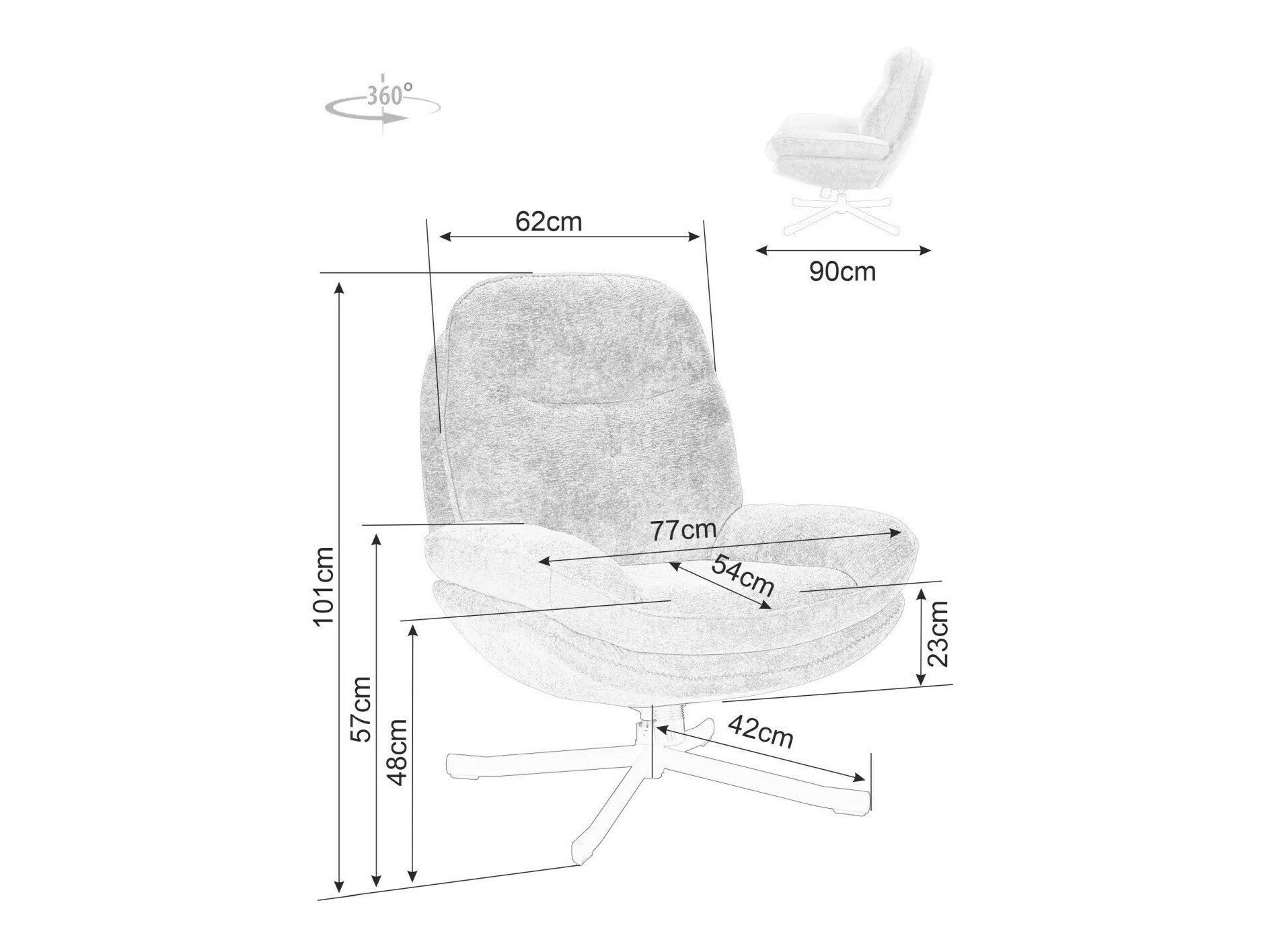 Sillón Detroit 507 (Negro)