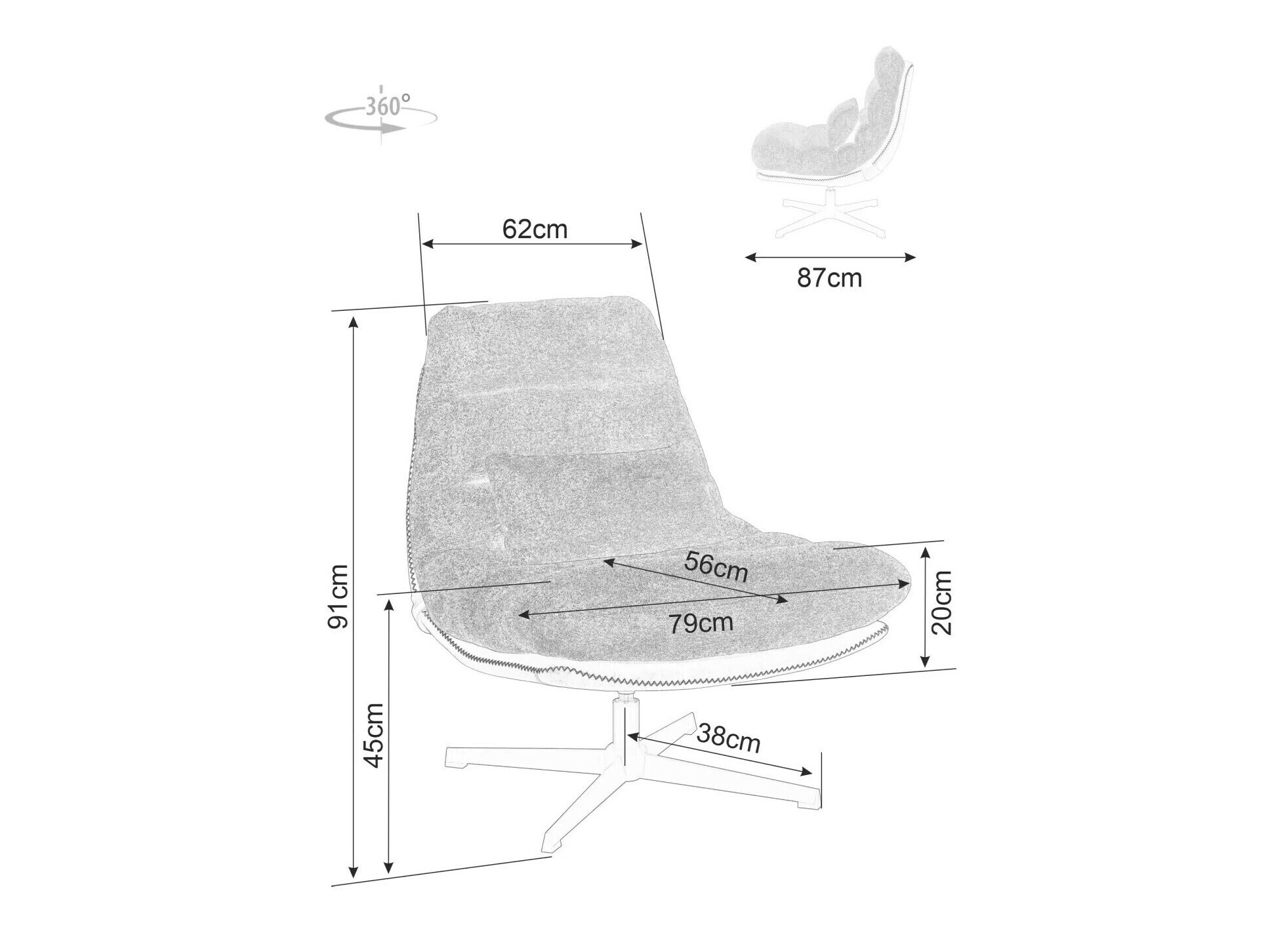 Sillón Detroit 508 (Naranja oscuro)