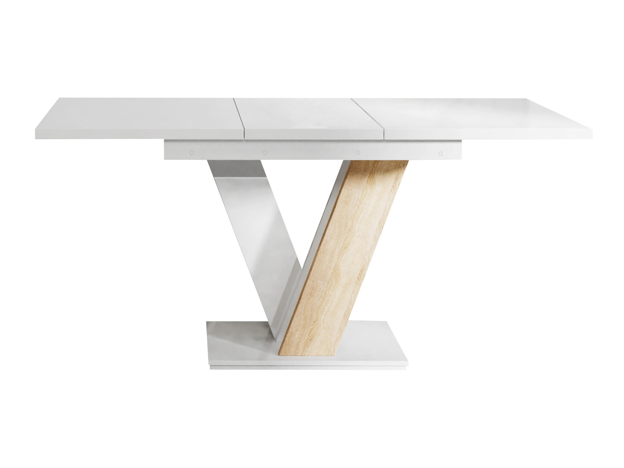 Mesa Goodyear 104 (Blanco brillante + Roble Sonoma)